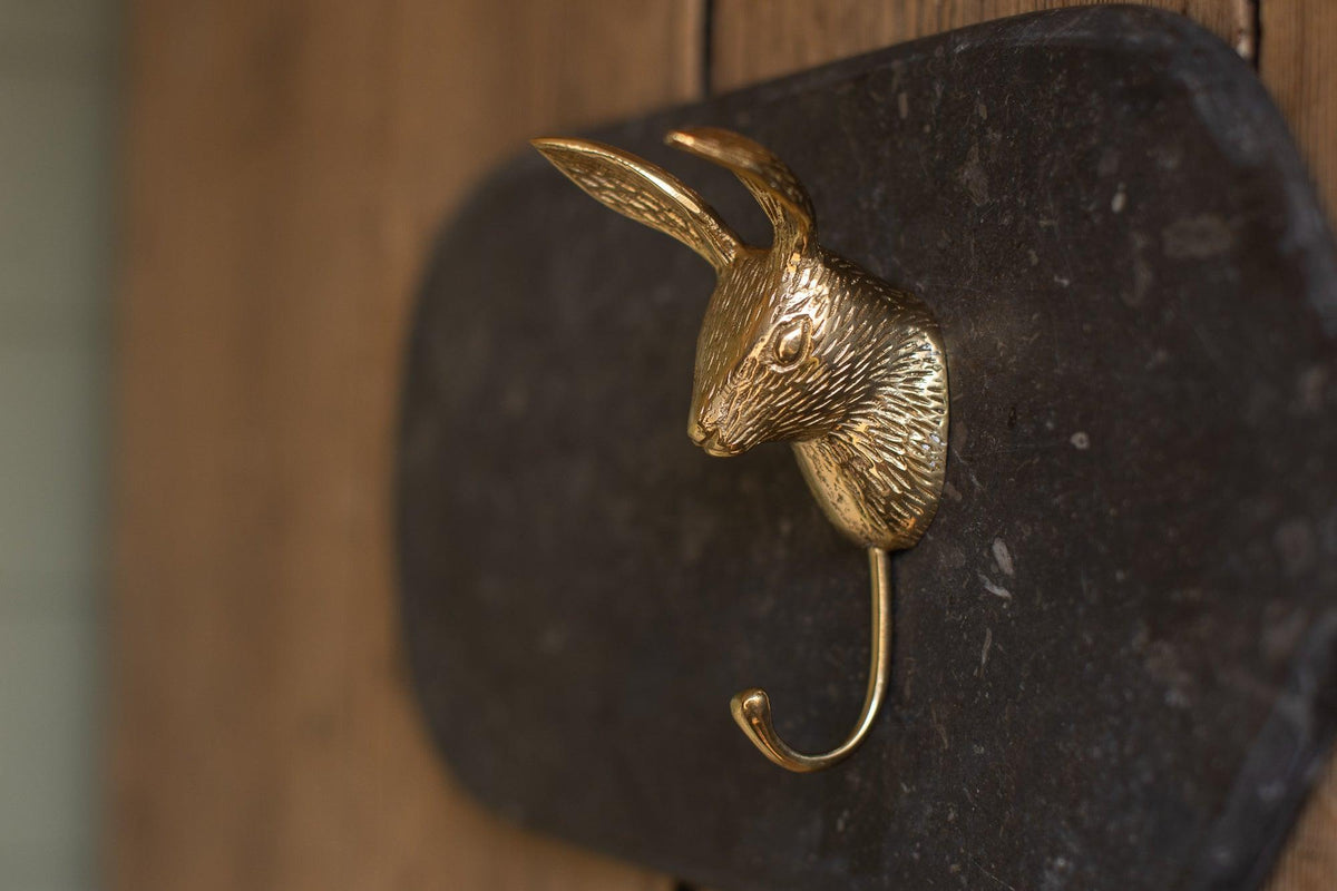 Rabbit Hook, Brass - OAKSTREET SHOPPE
