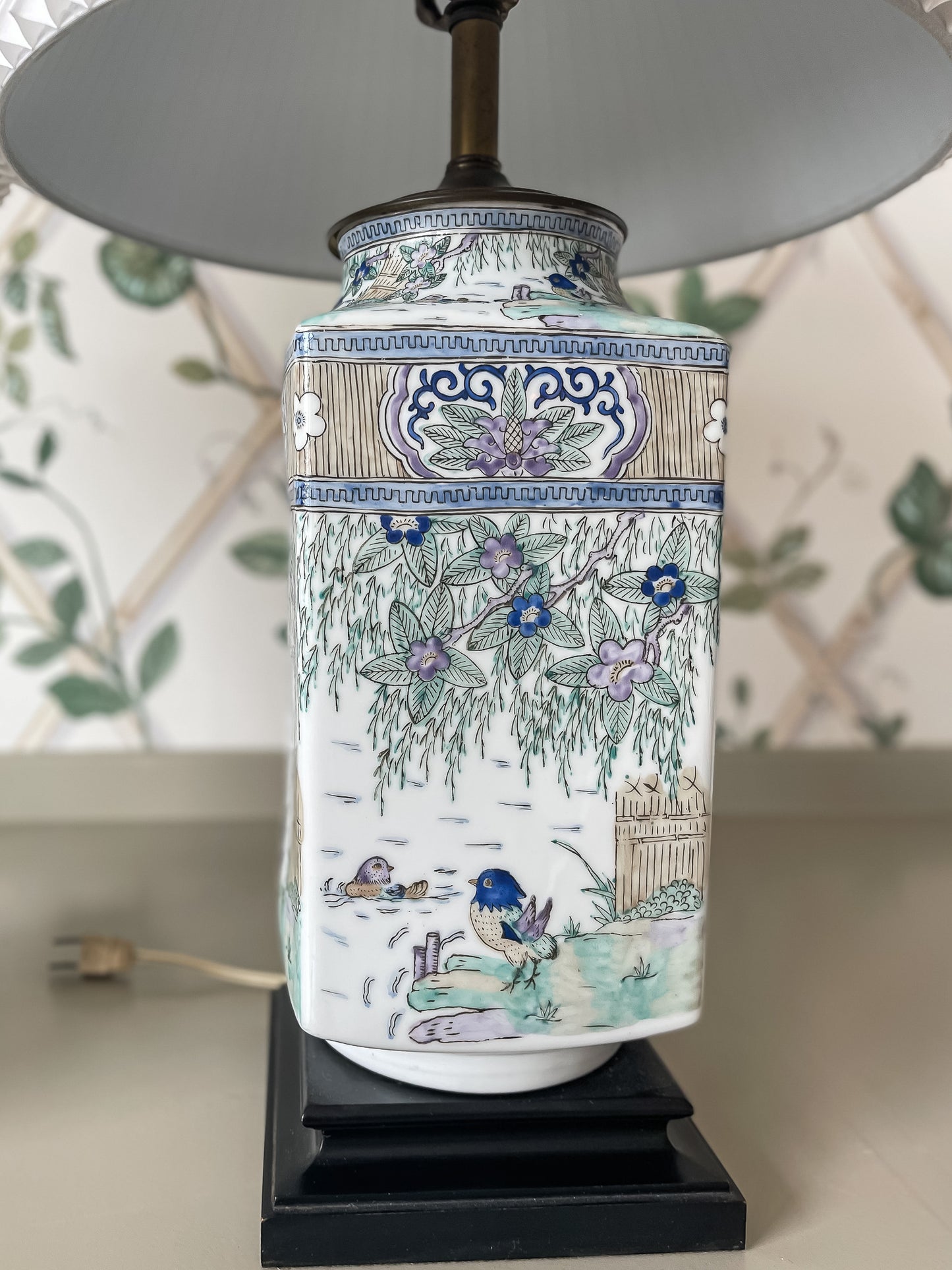 Hand-Painted Porcelain Table Lamp