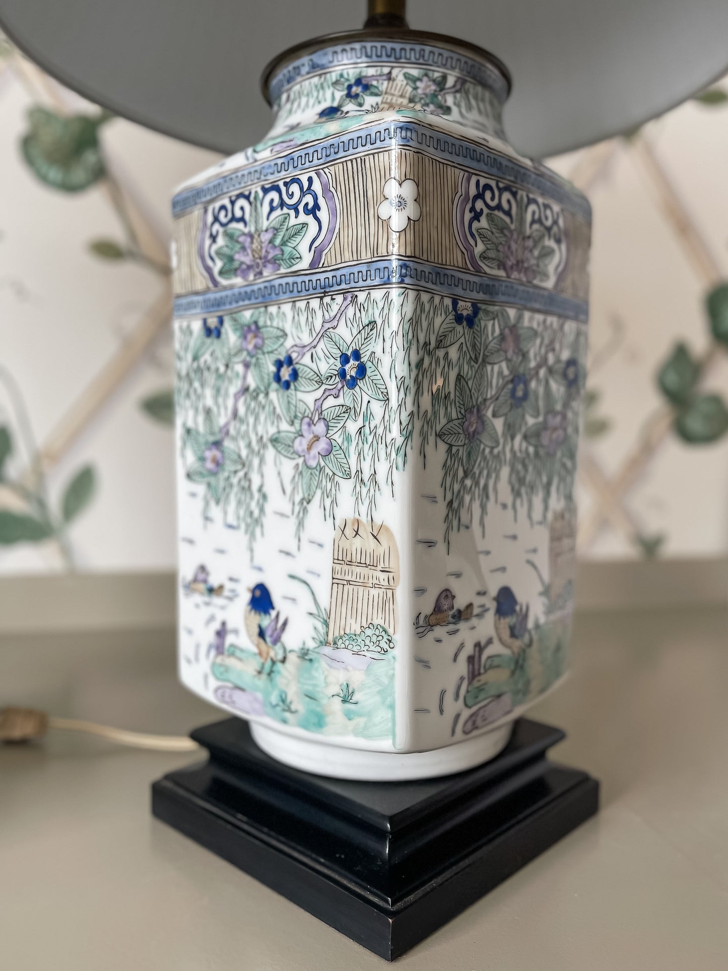 Hand-Painted Porcelain Table Lamp
