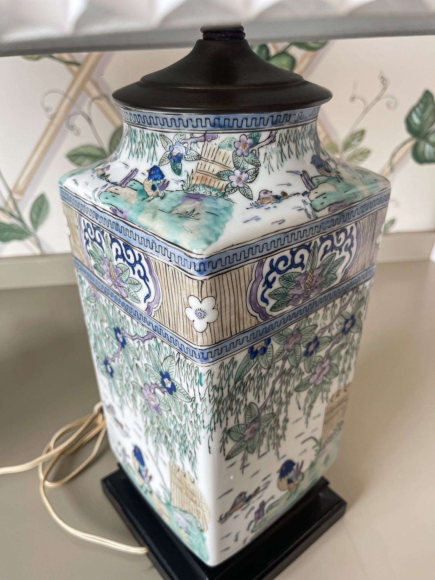Hand-Painted Porcelain Table Lamp