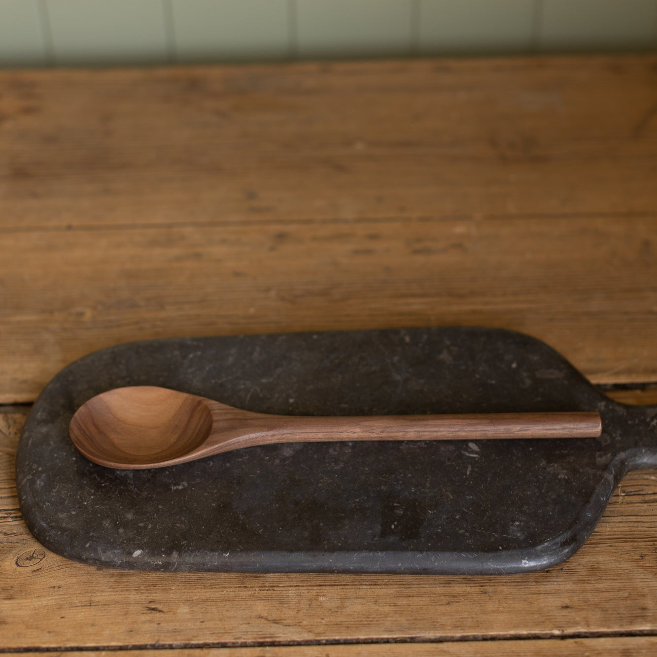 12’’ Walnut Wooden Oval Spoon