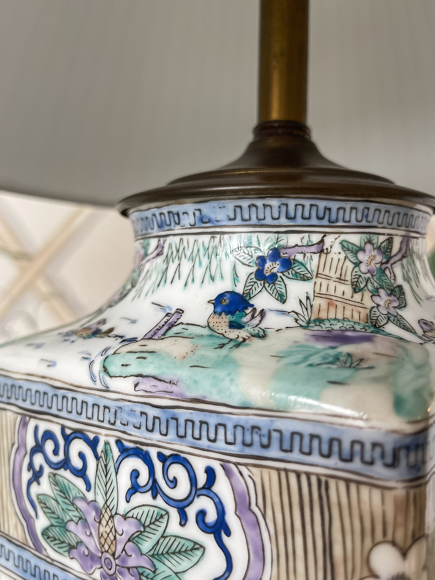Hand-Painted Porcelain Table Lamp