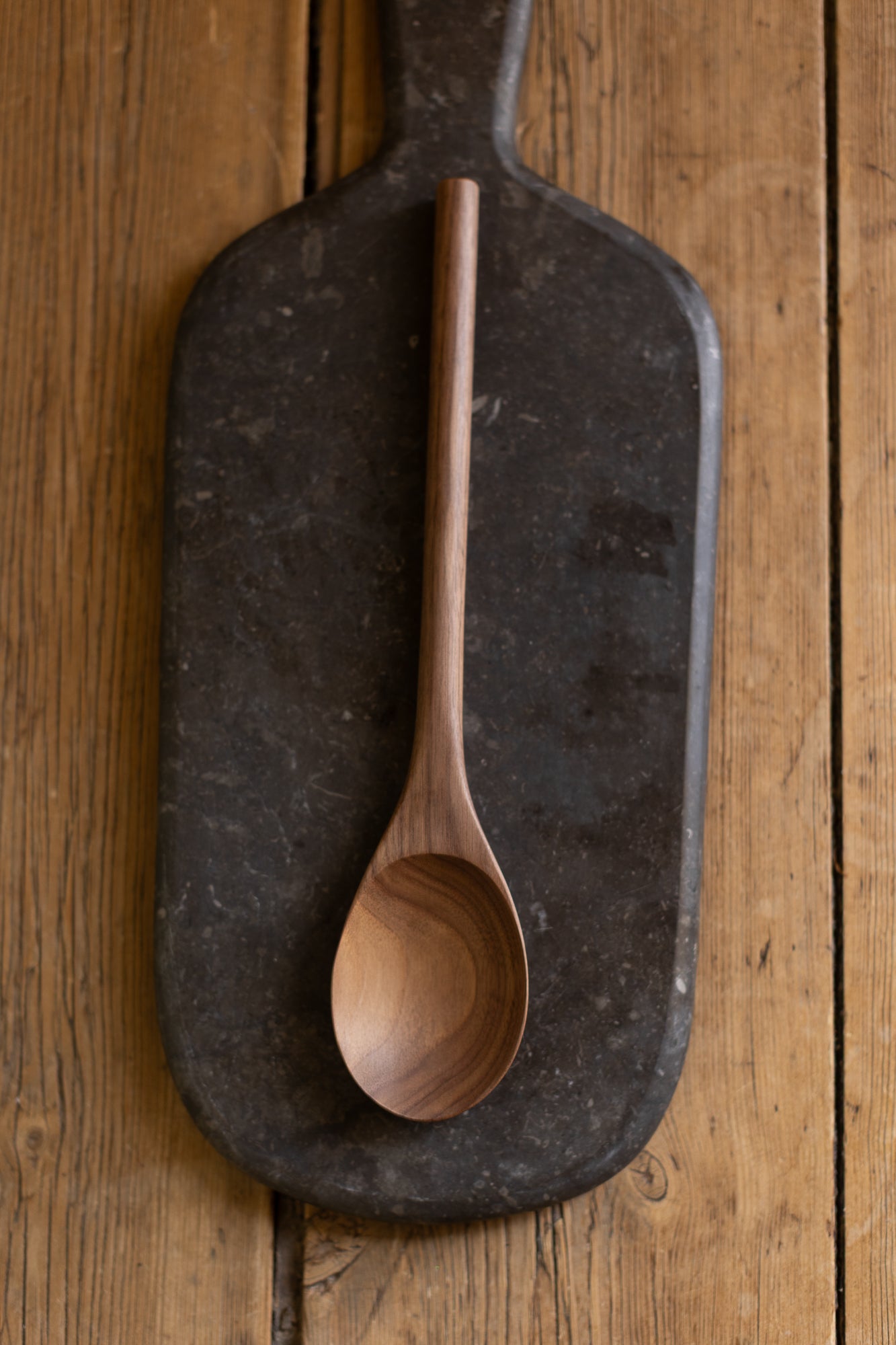 12’’ Walnut Wooden Oval Spoon