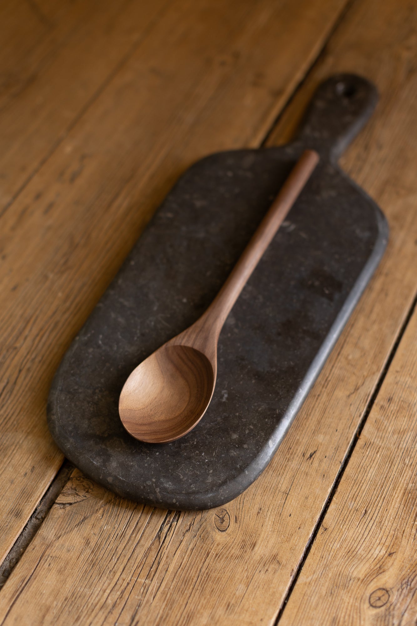 12’’ Walnut Wooden Oval Spoon
