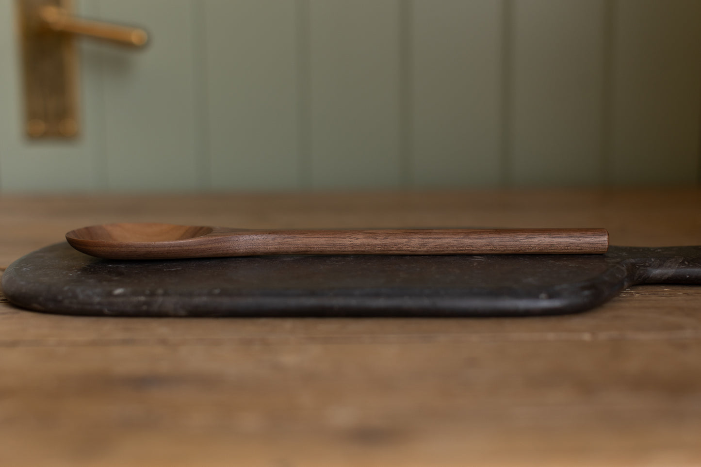 12’’ Walnut Wooden Oval Spoon