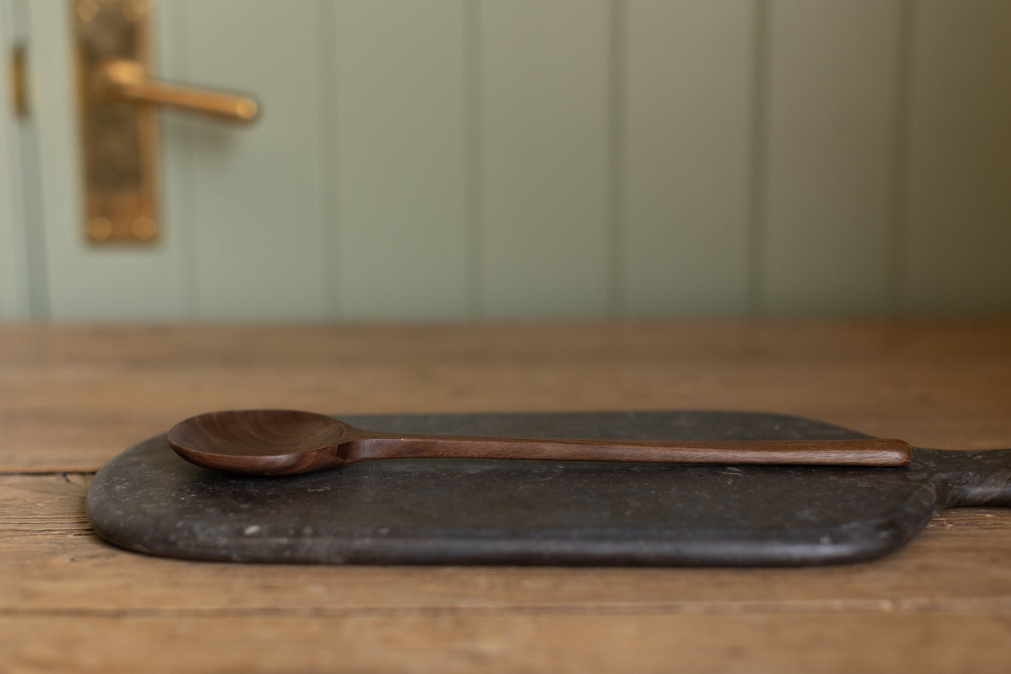 12’’ Walnut Wooden Round Spoon