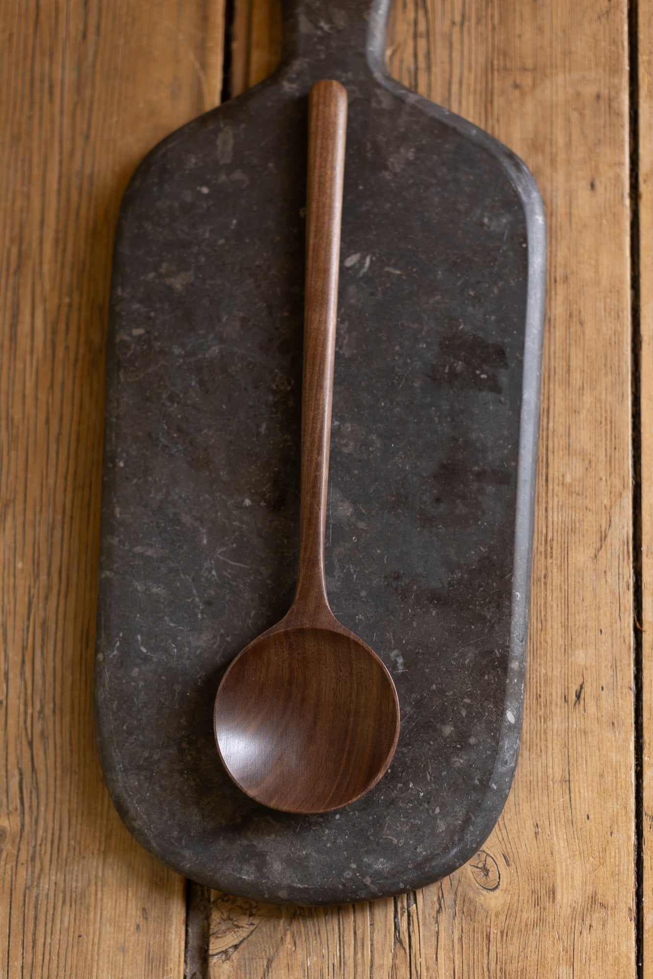 12’’ Walnut Wooden Round Spoon