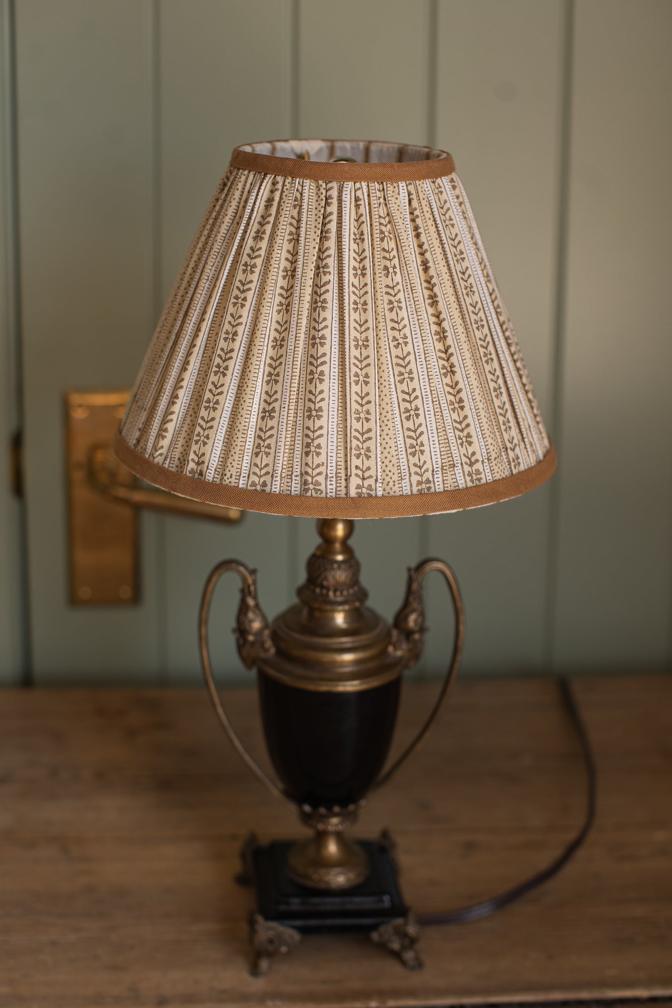 9" Ochre Stripe Lampshade