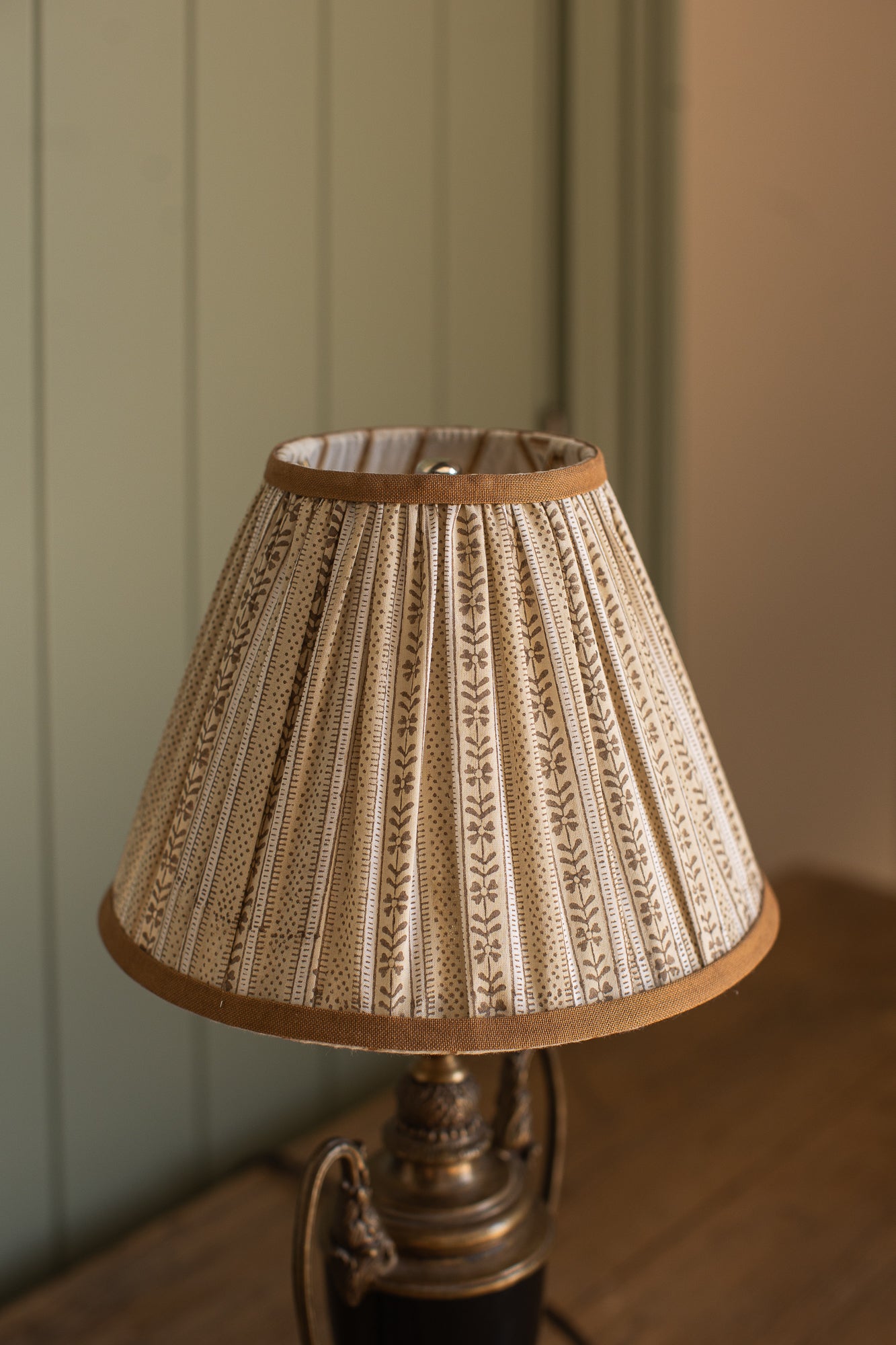 9" Ochre Stripe Lampshade