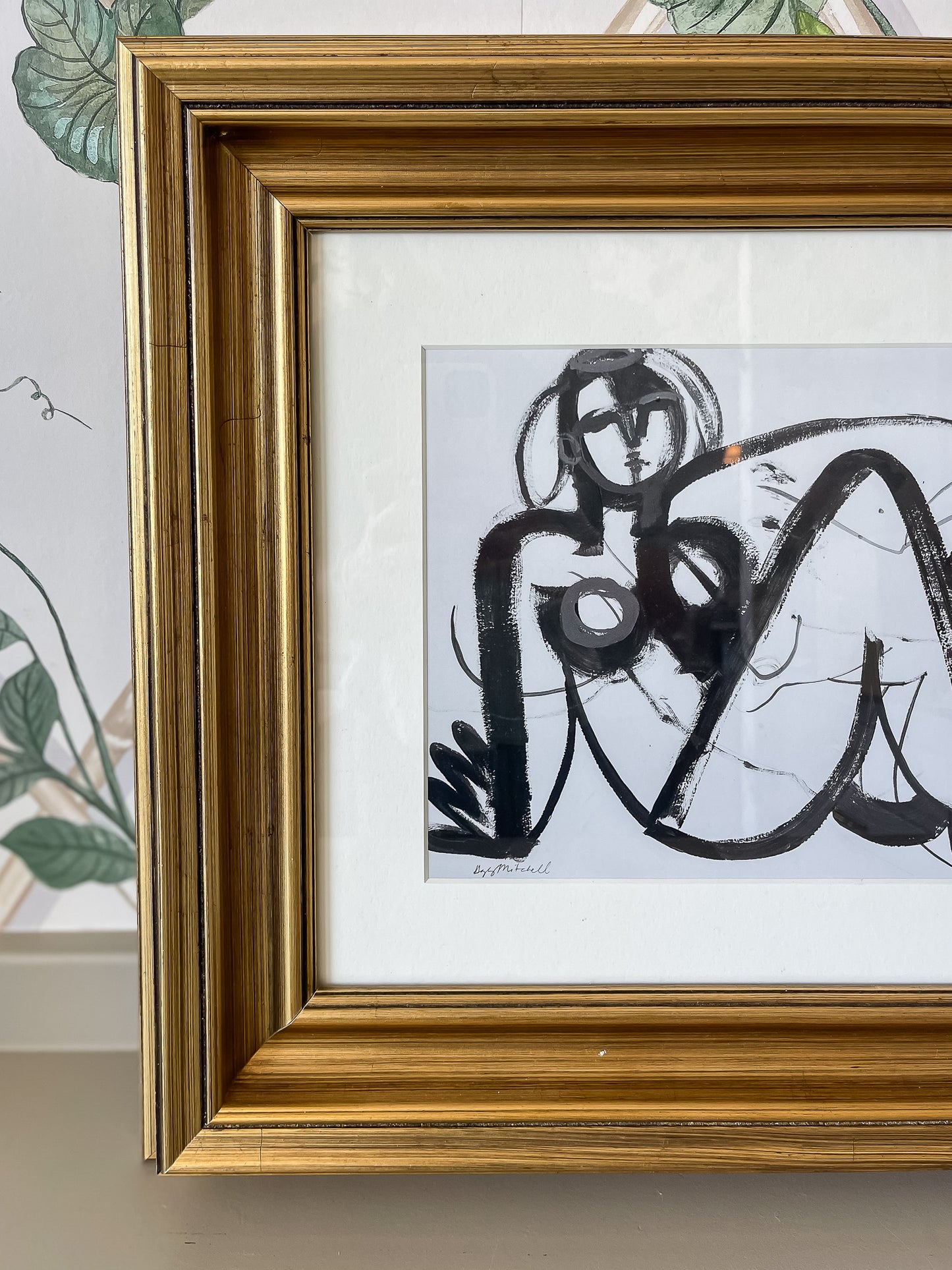 Framed Black and White Abstract Nude, a Hayley Mitchell Original