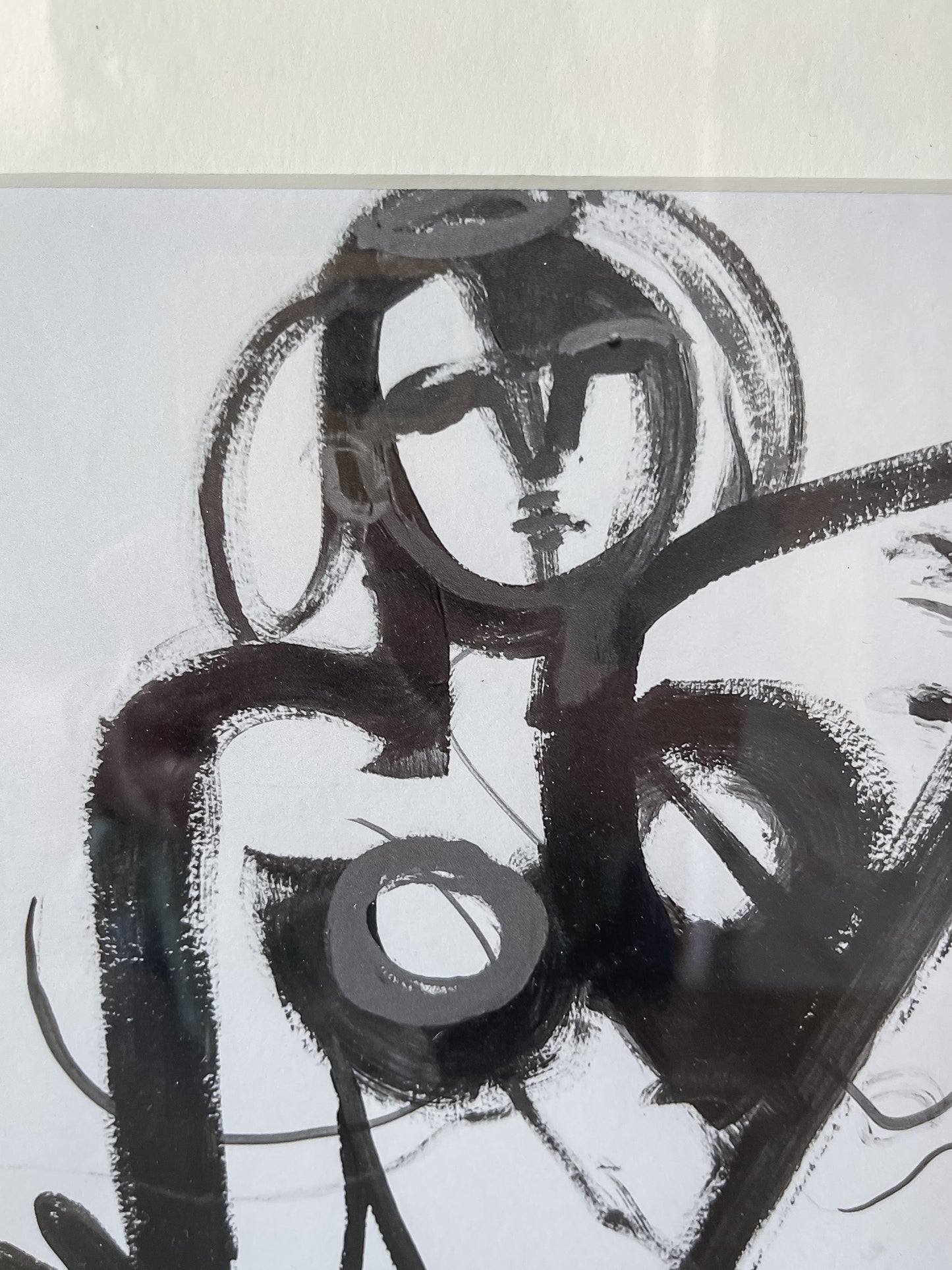 Framed Black and White Abstract Nude, a Hayley Mitchell Original
