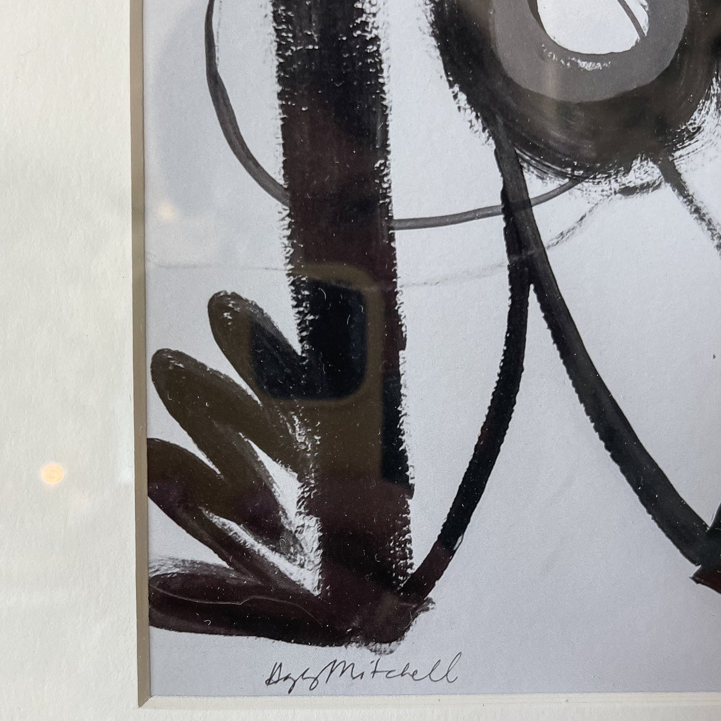 Framed Black and White Abstract Nude, a Hayley Mitchell Original
