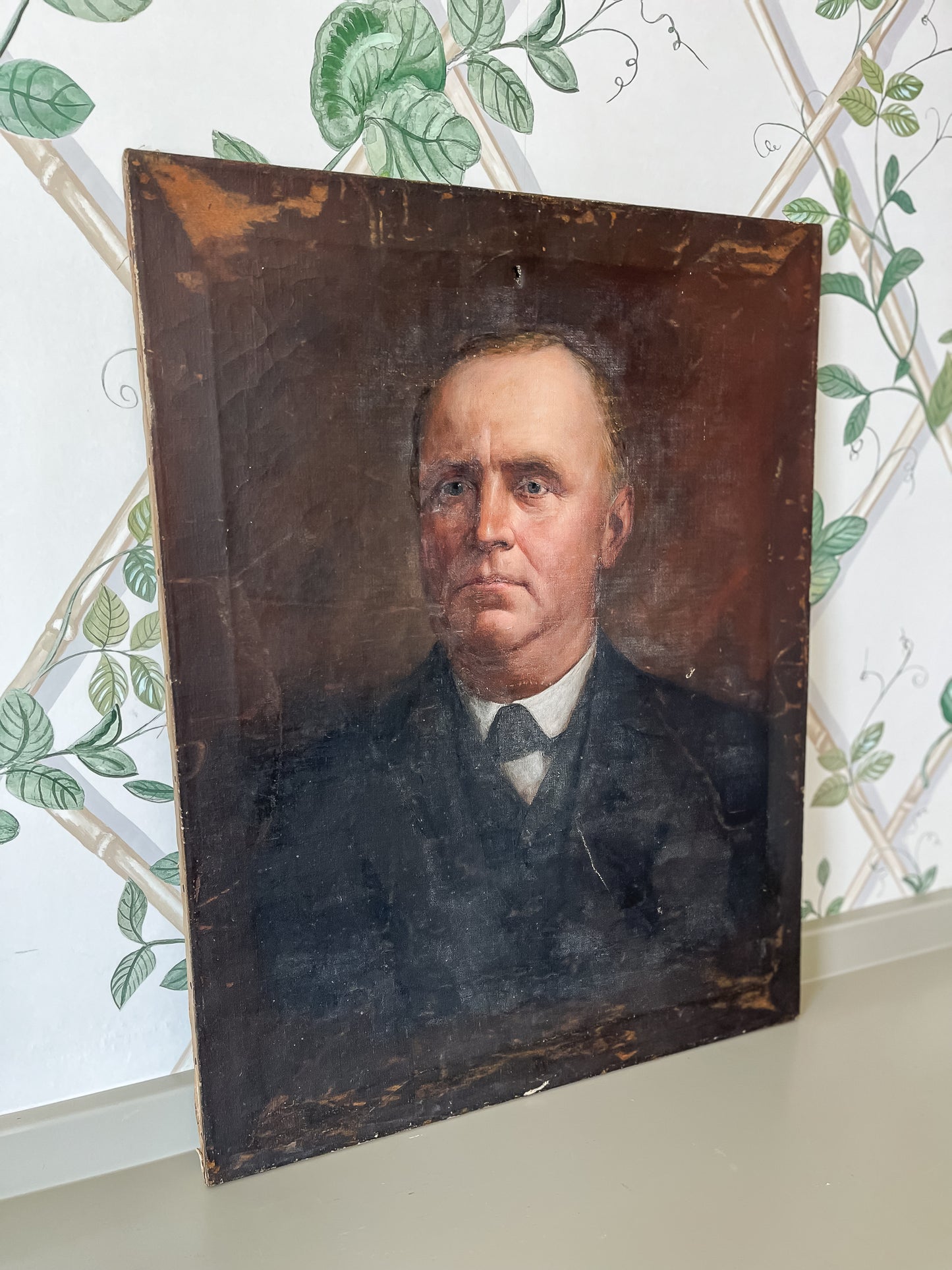 Large Unframed Oil Painting- "Edgar"
