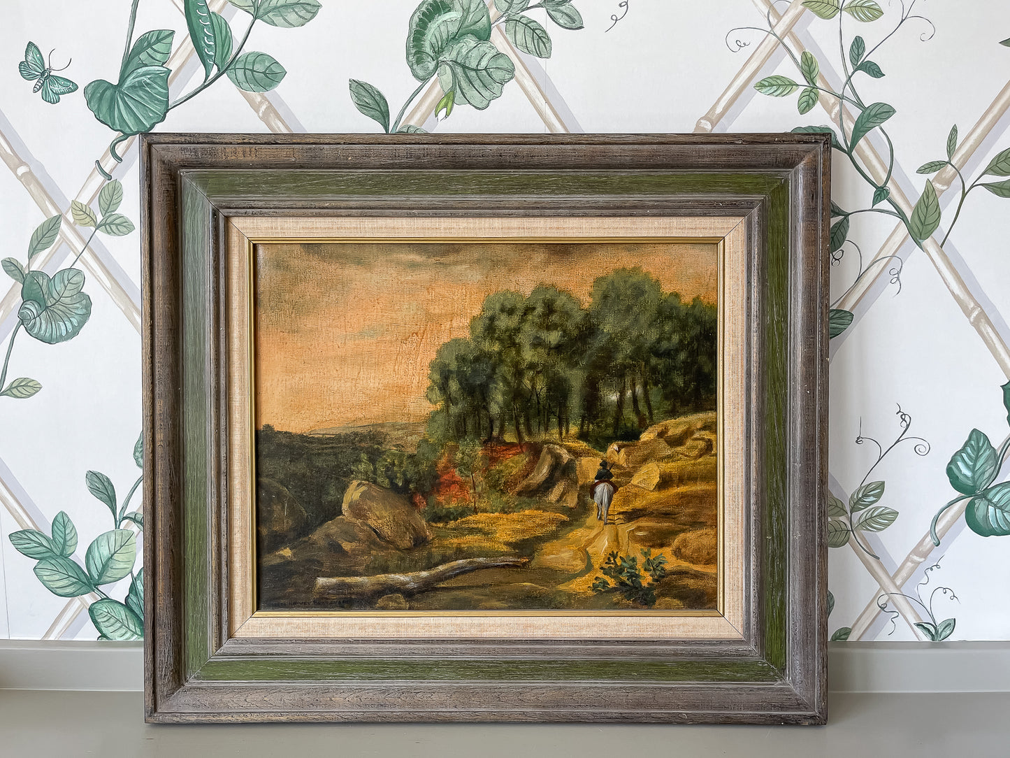 Framed Vintage Landscape Painting