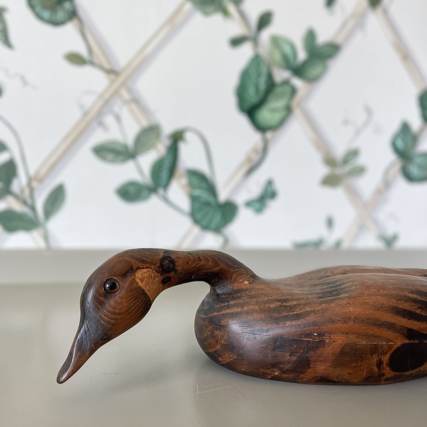 Hand-Carved Wooden Canadian Goose