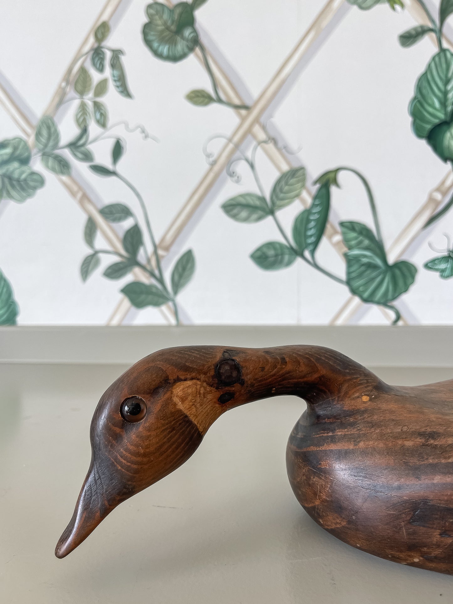 Hand-Carved Wooden Canadian Goose