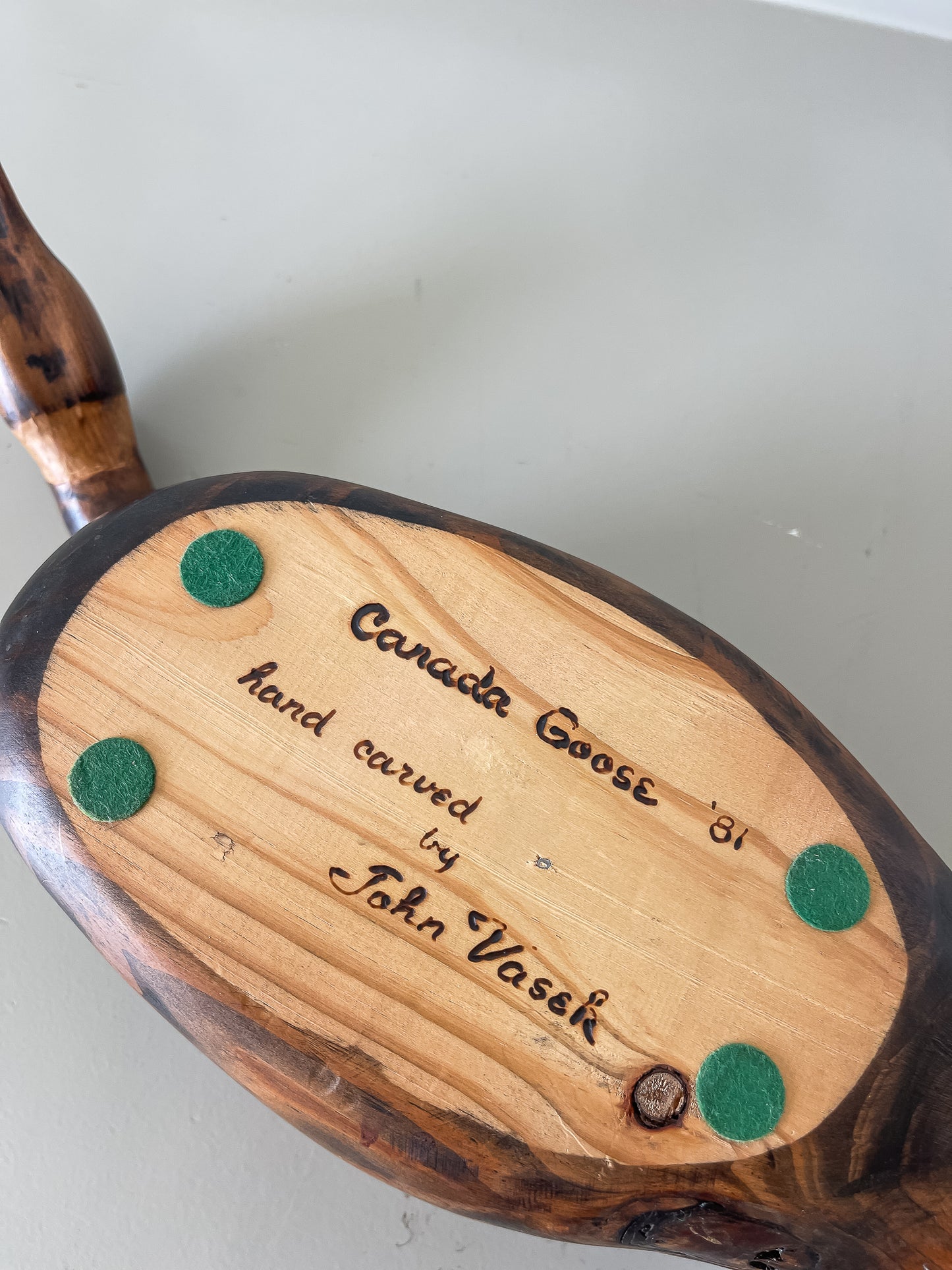 Hand-Carved Wooden Canadian Goose