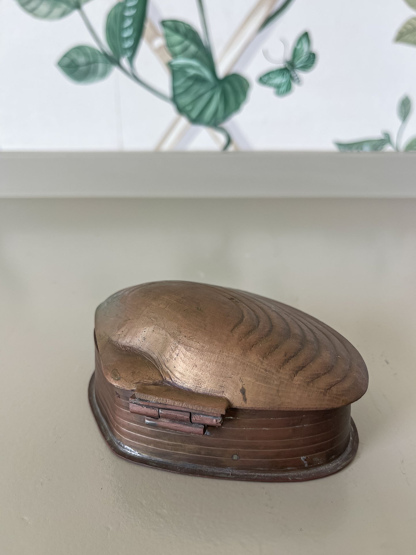 Brass Clamshell Trinket Box