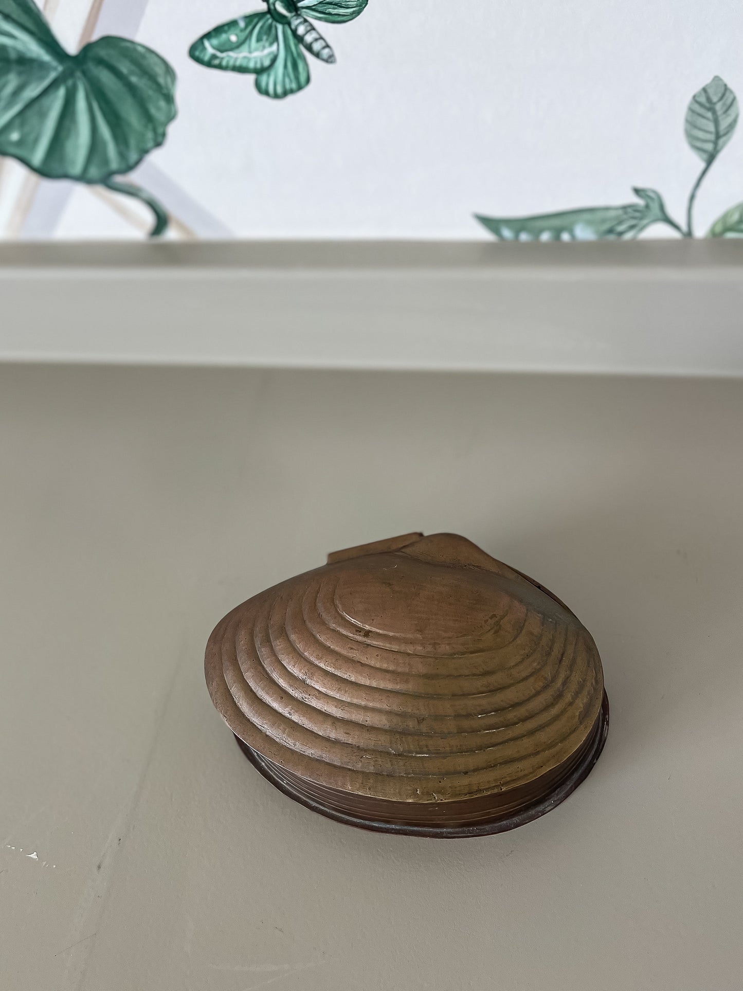 Brass Clamshell Trinket Box