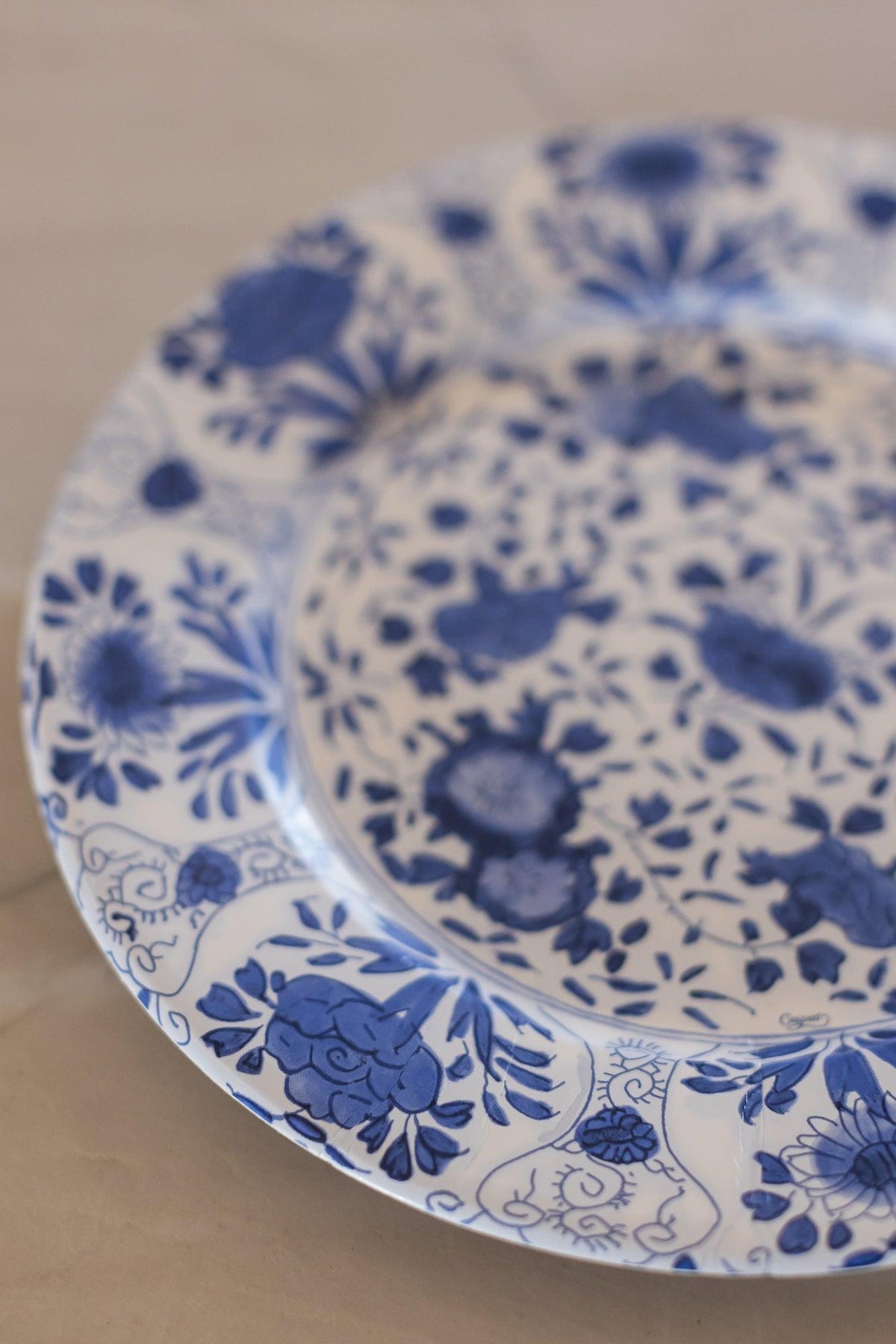 Delft Blue Paper Dinner Plates - OAKSTREET SHOPPE