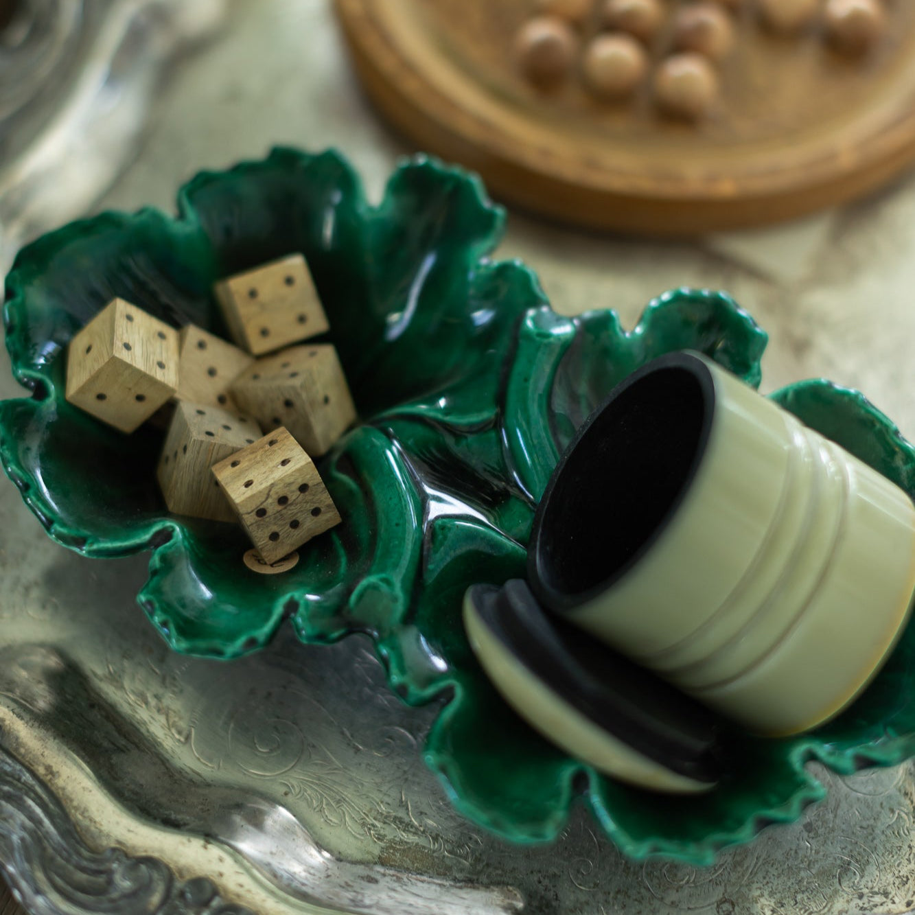 Farkle Game in Horn Resin Cup