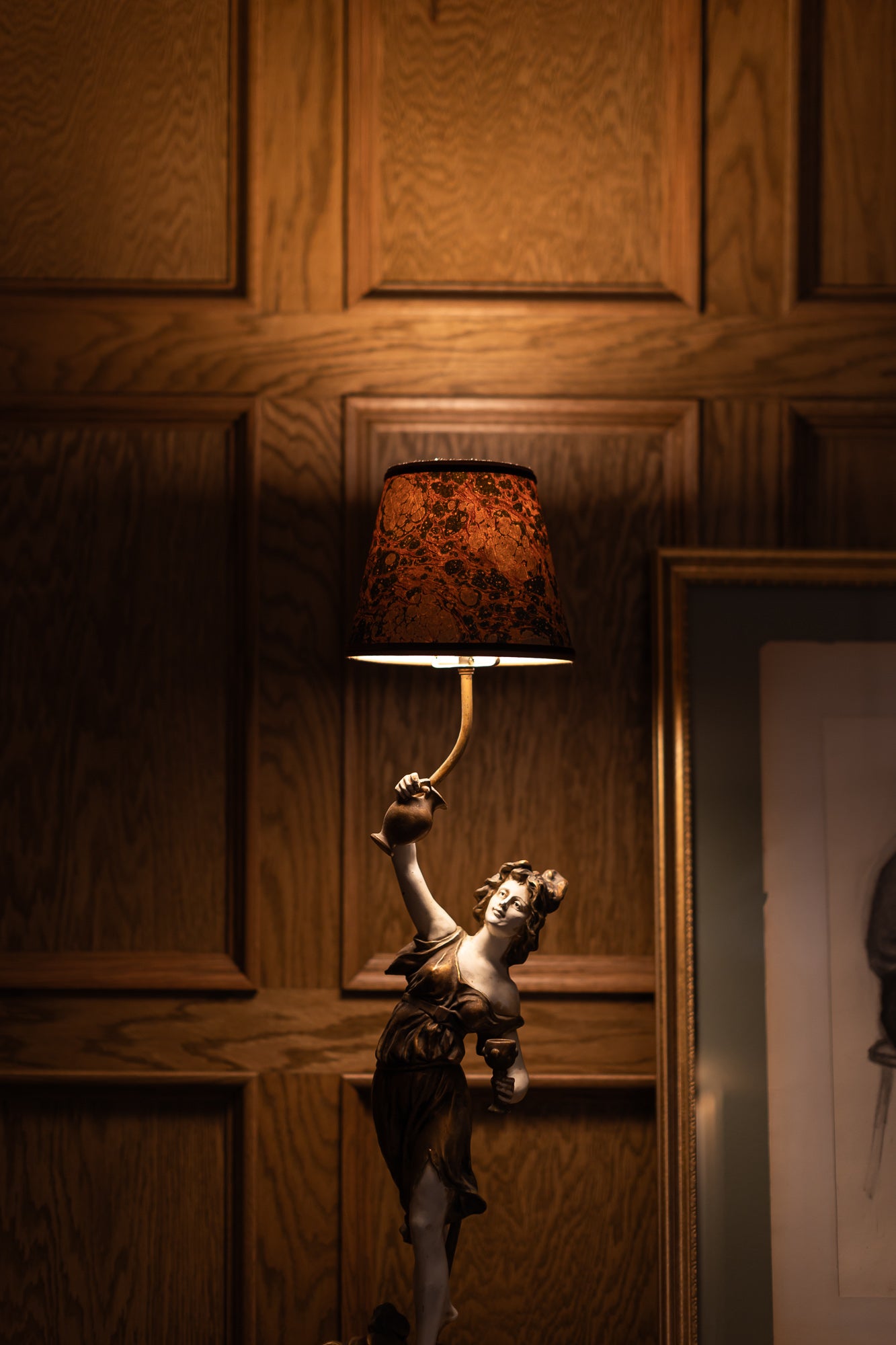 Marbleized Paper Shade