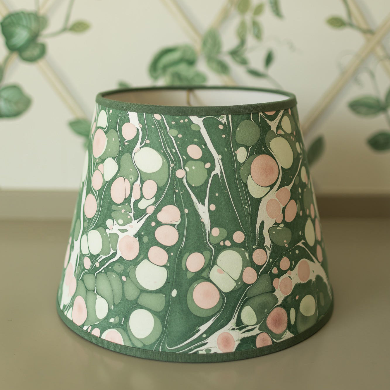 14" Hand Marbled Lampshade