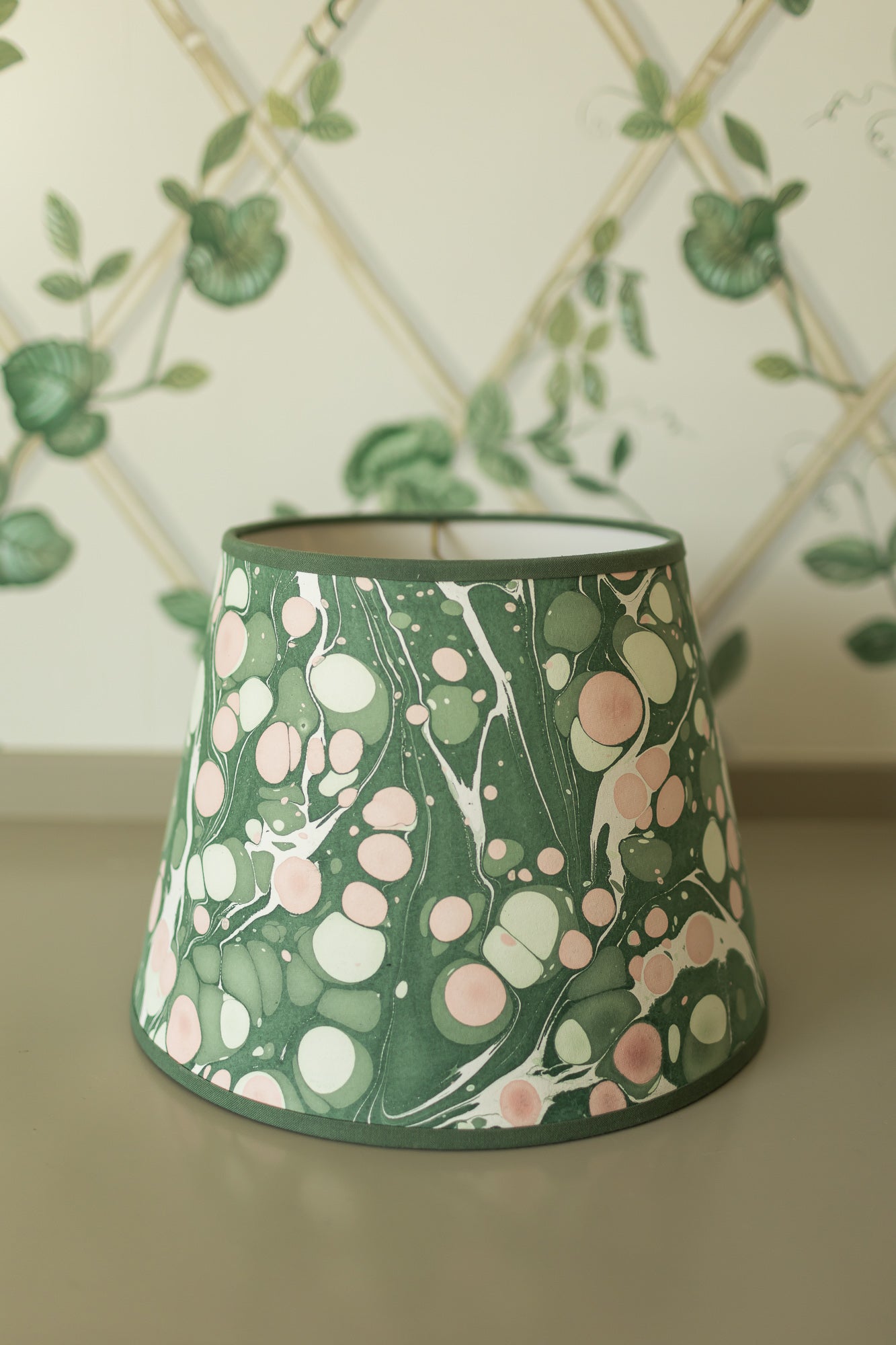 14" Hand Marbled Lampshade