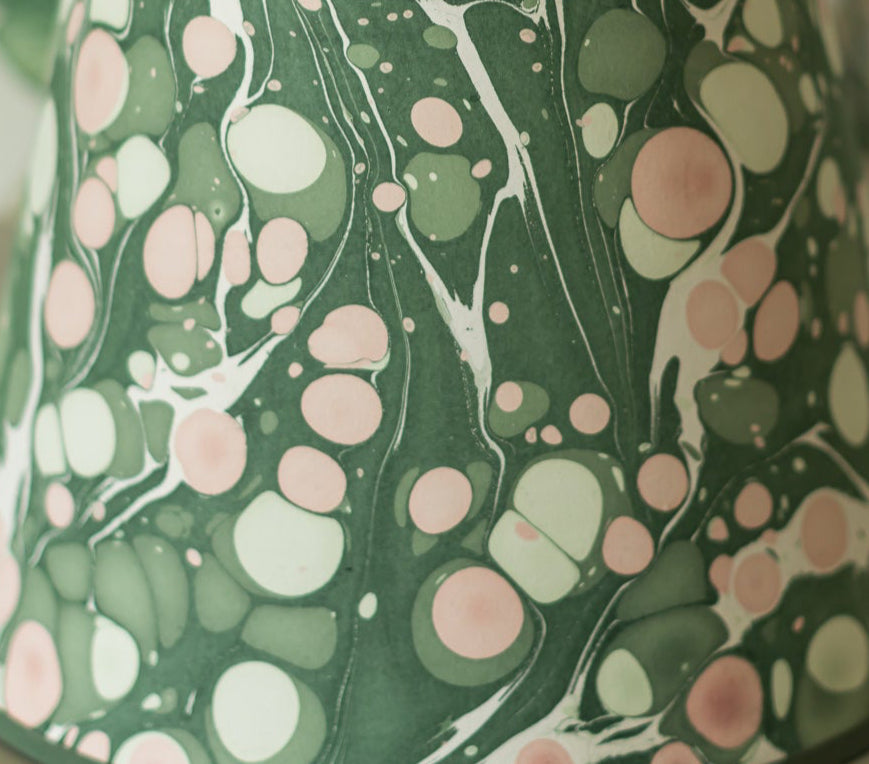 14" Hand Marbled Lampshade
