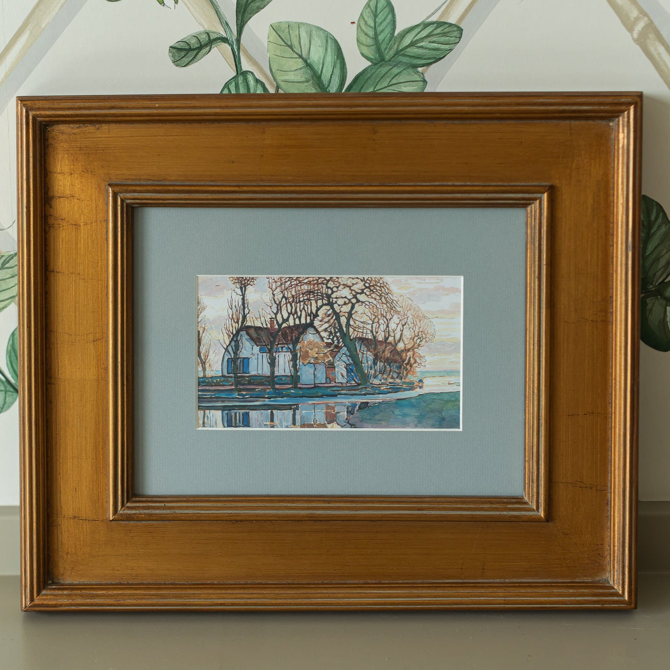 Framed Countryside Landscape Painting