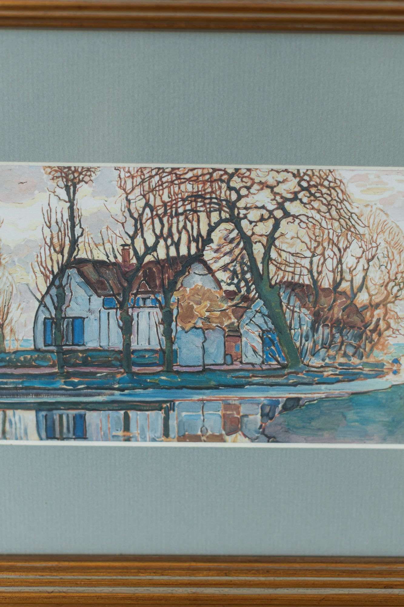 Framed Countryside Landscape Painting