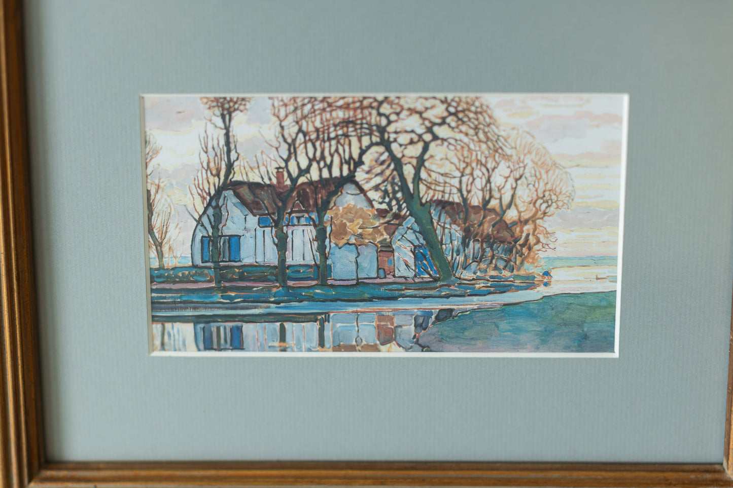 Framed Countryside Landscape Painting