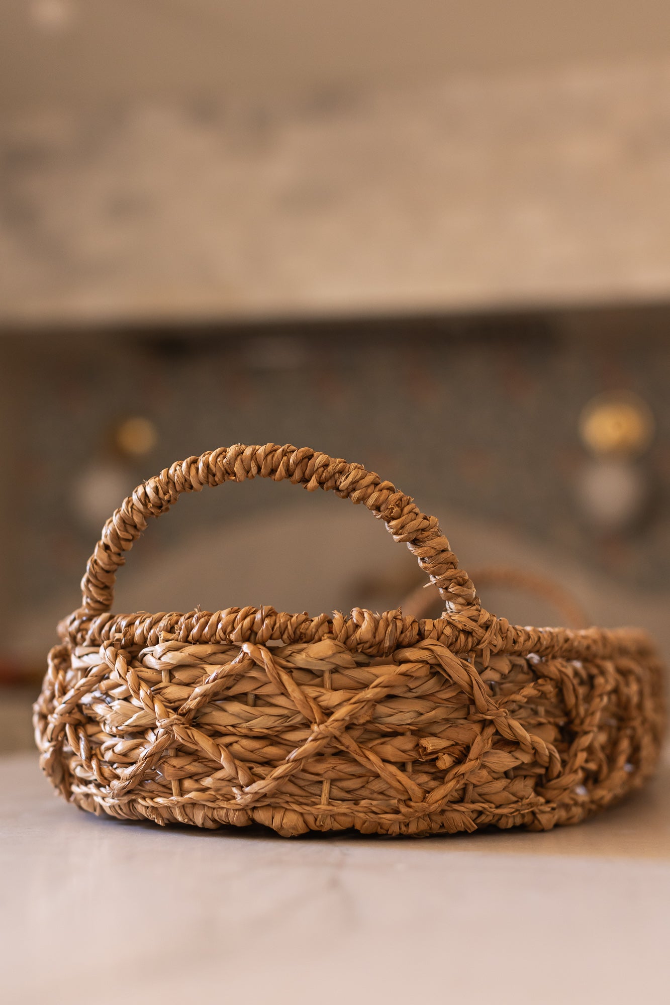 Oversized Seagrass Tray with Handles