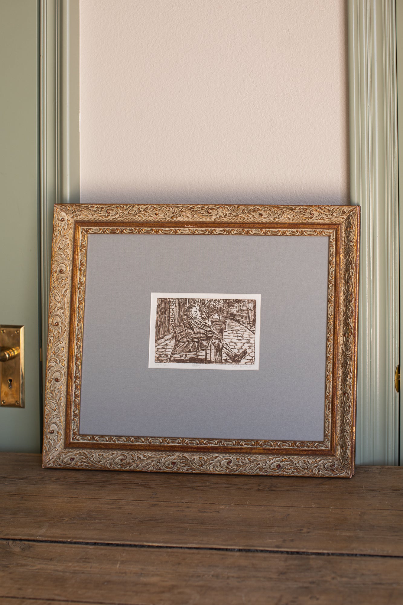 “Nap in Spain” Etching