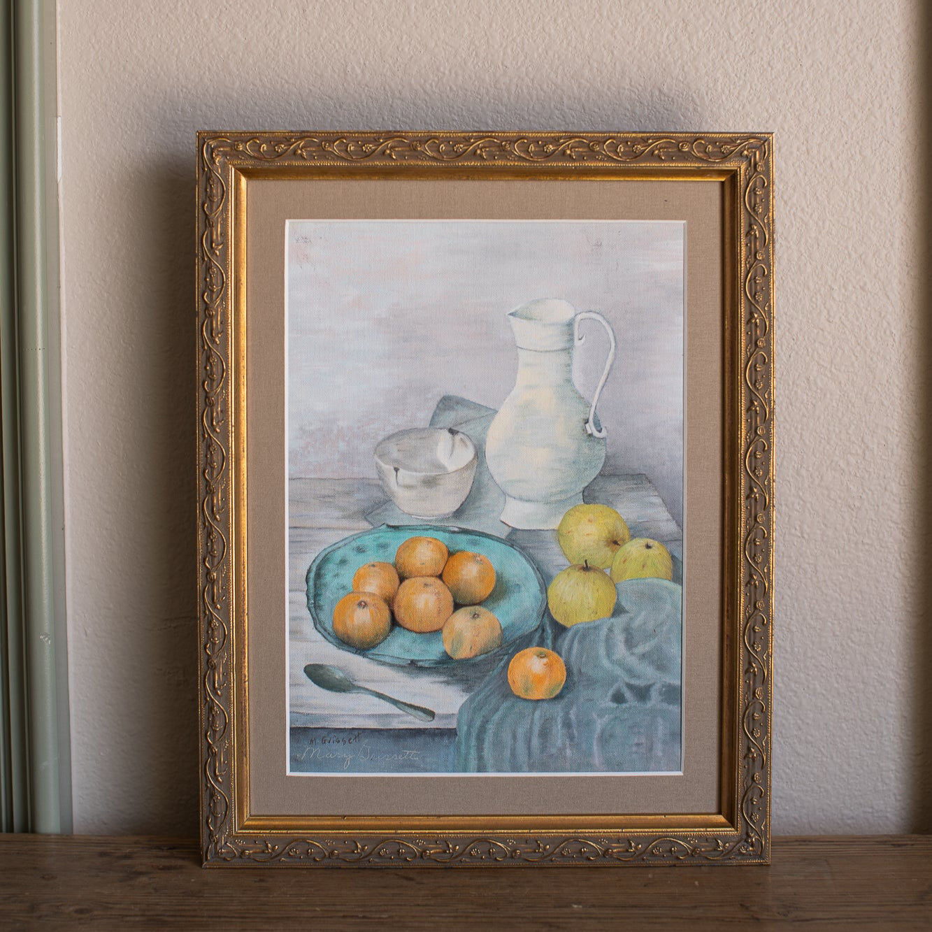 Vintage Citrus Still Life Painting