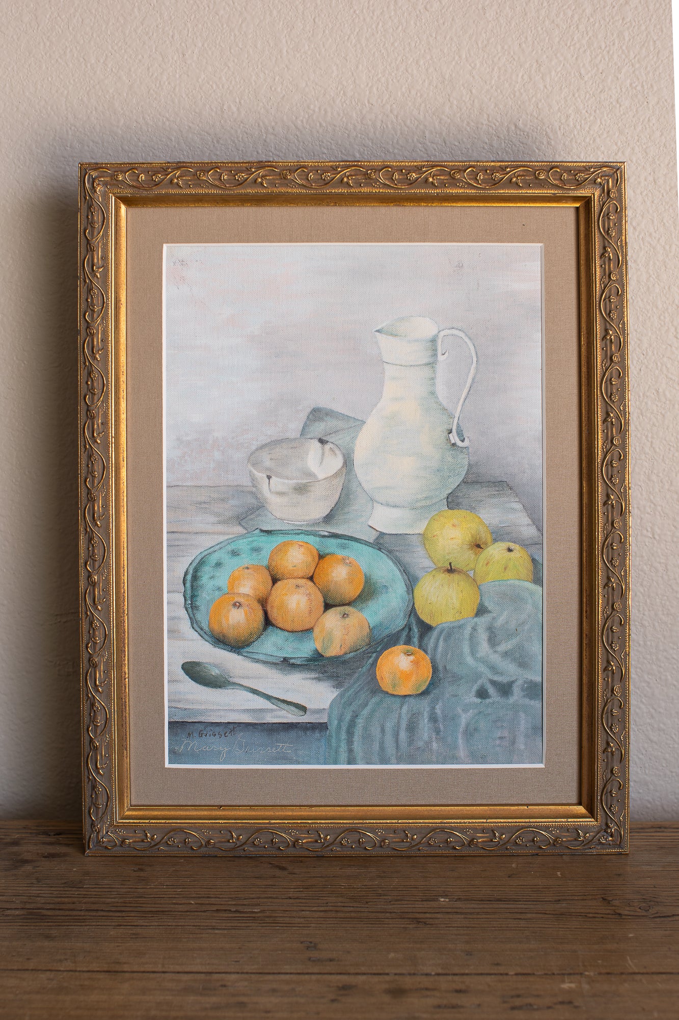 Vintage Citrus Still Life Painting