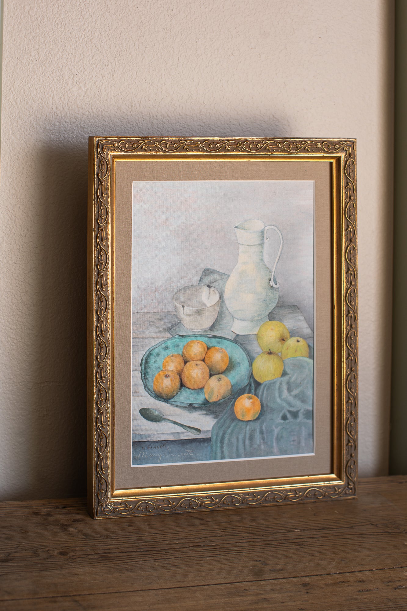 Vintage Citrus Still Life Painting
