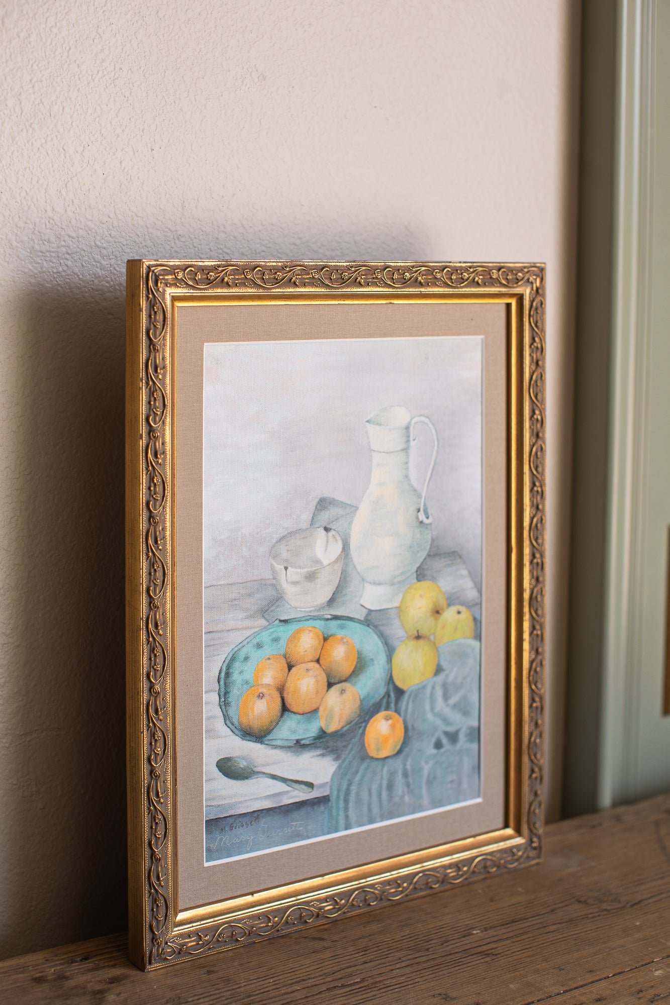 Vintage Citrus Still Life Painting