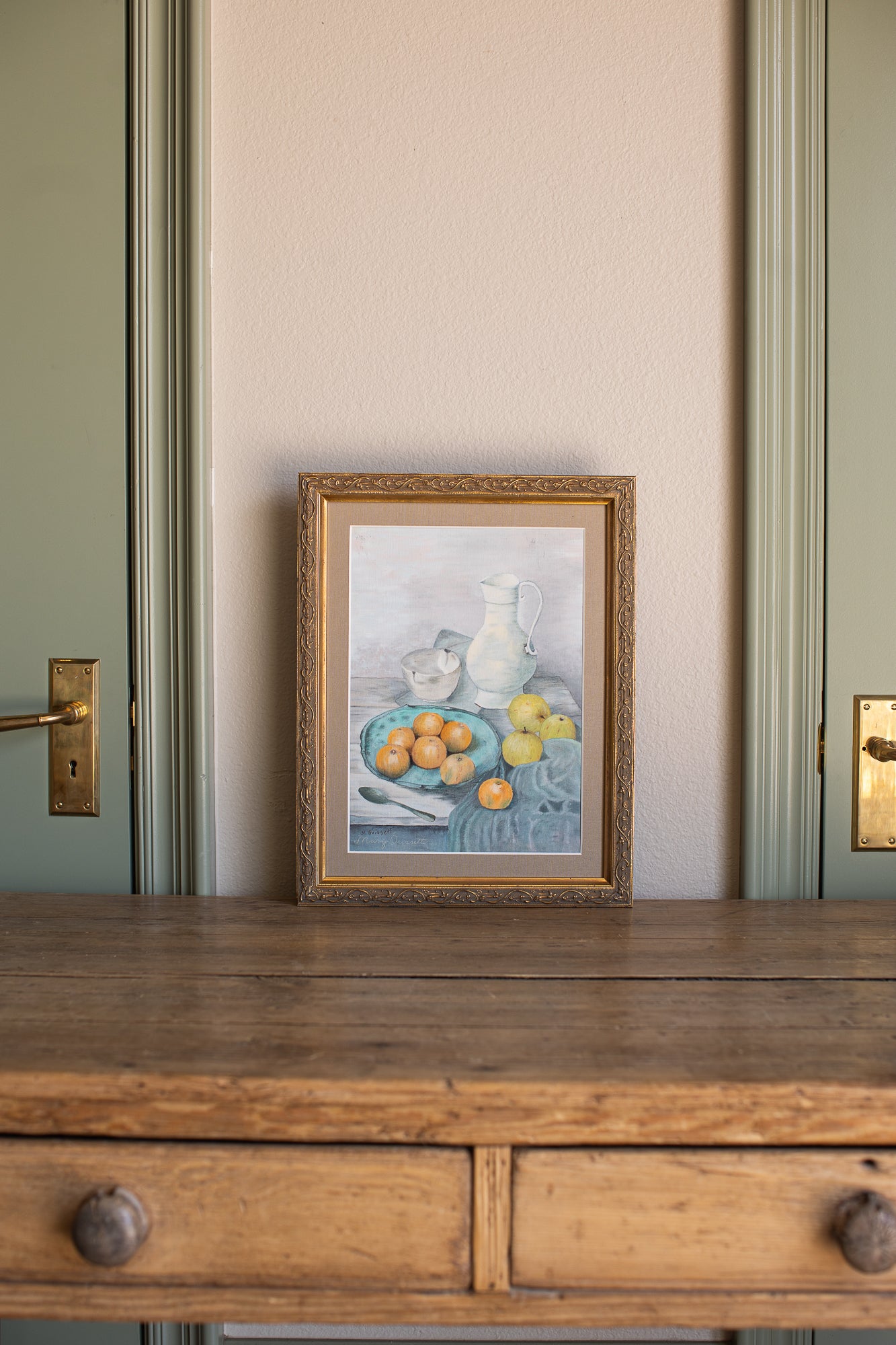 Vintage Citrus Still Life Painting