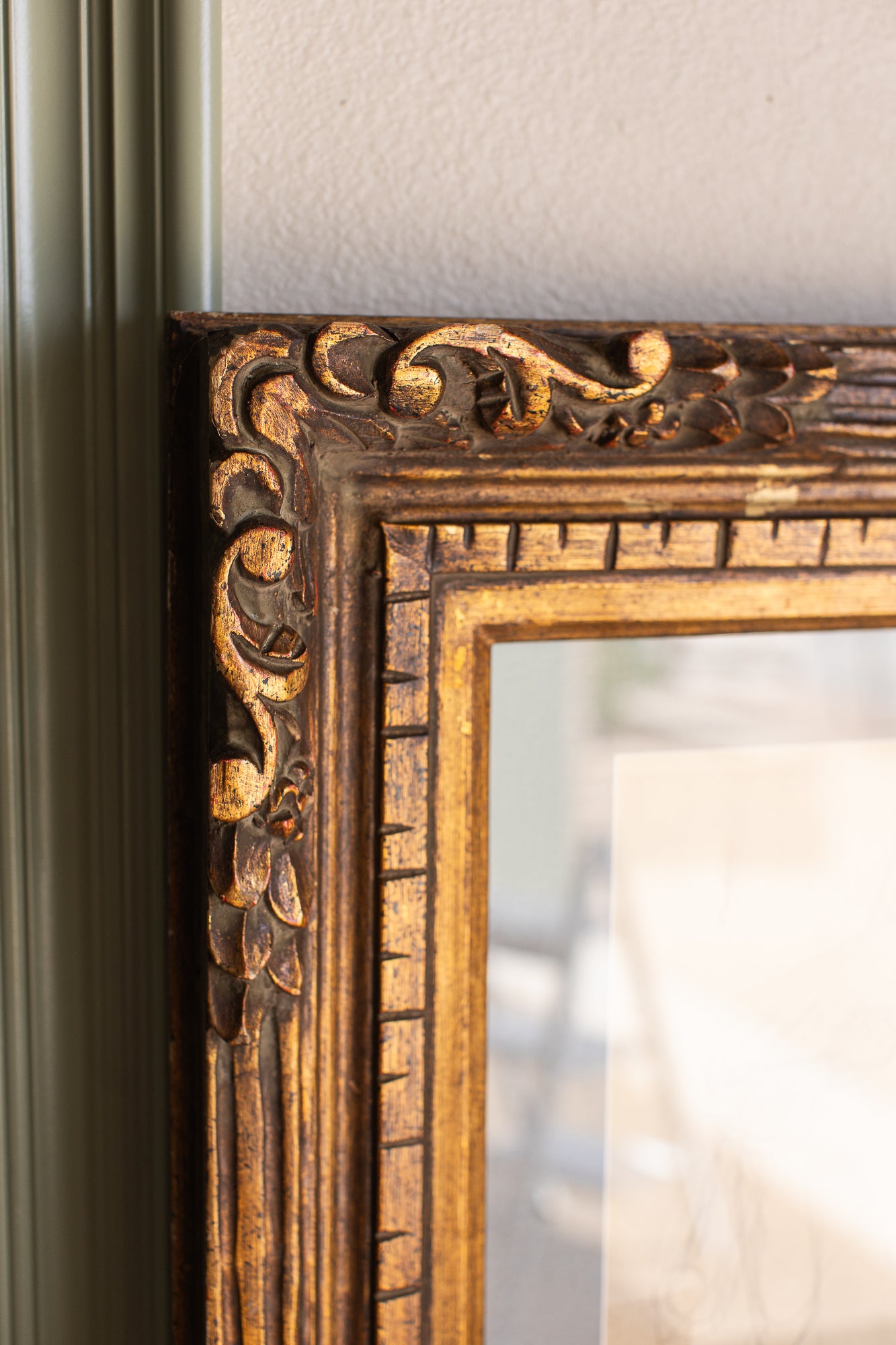 Vintage Figure Sketch in Ornate Frame