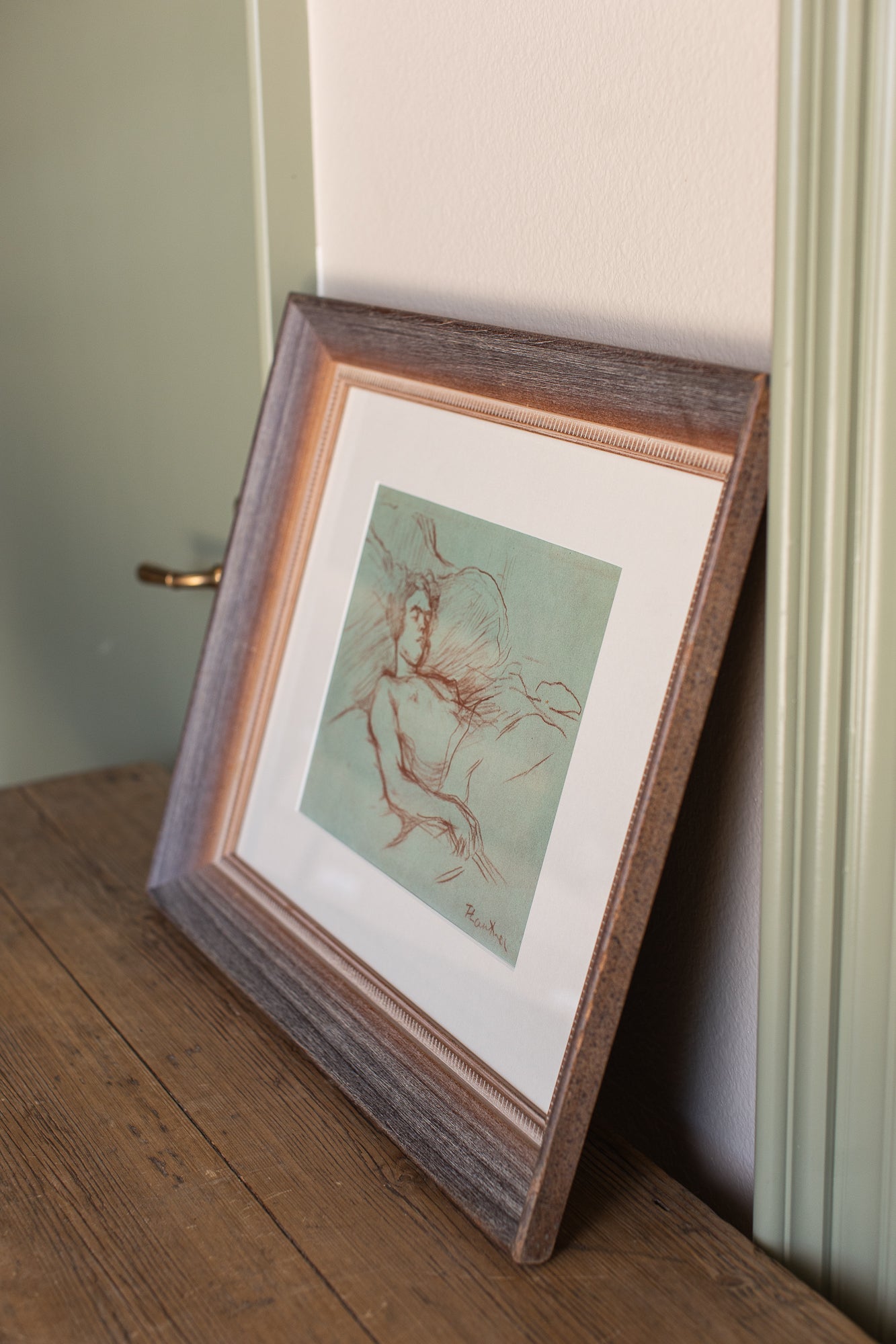 Vintage Reclining Figure Study Sketch