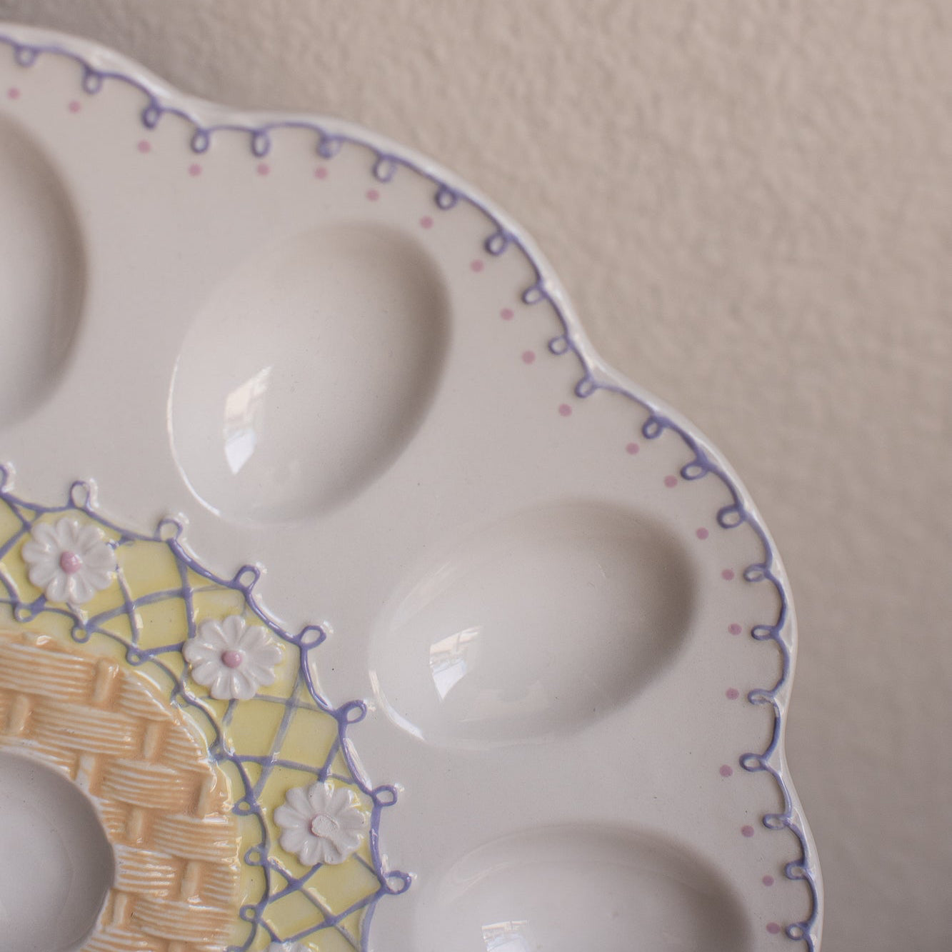 Vintage Ceramic Deviled Egg Plate