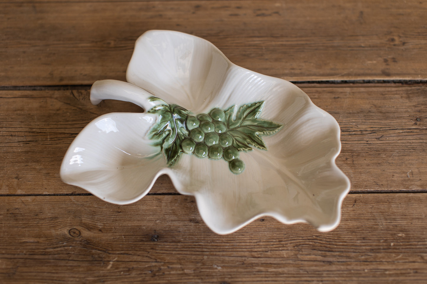 Vintage Grapevine Leaf Dish
