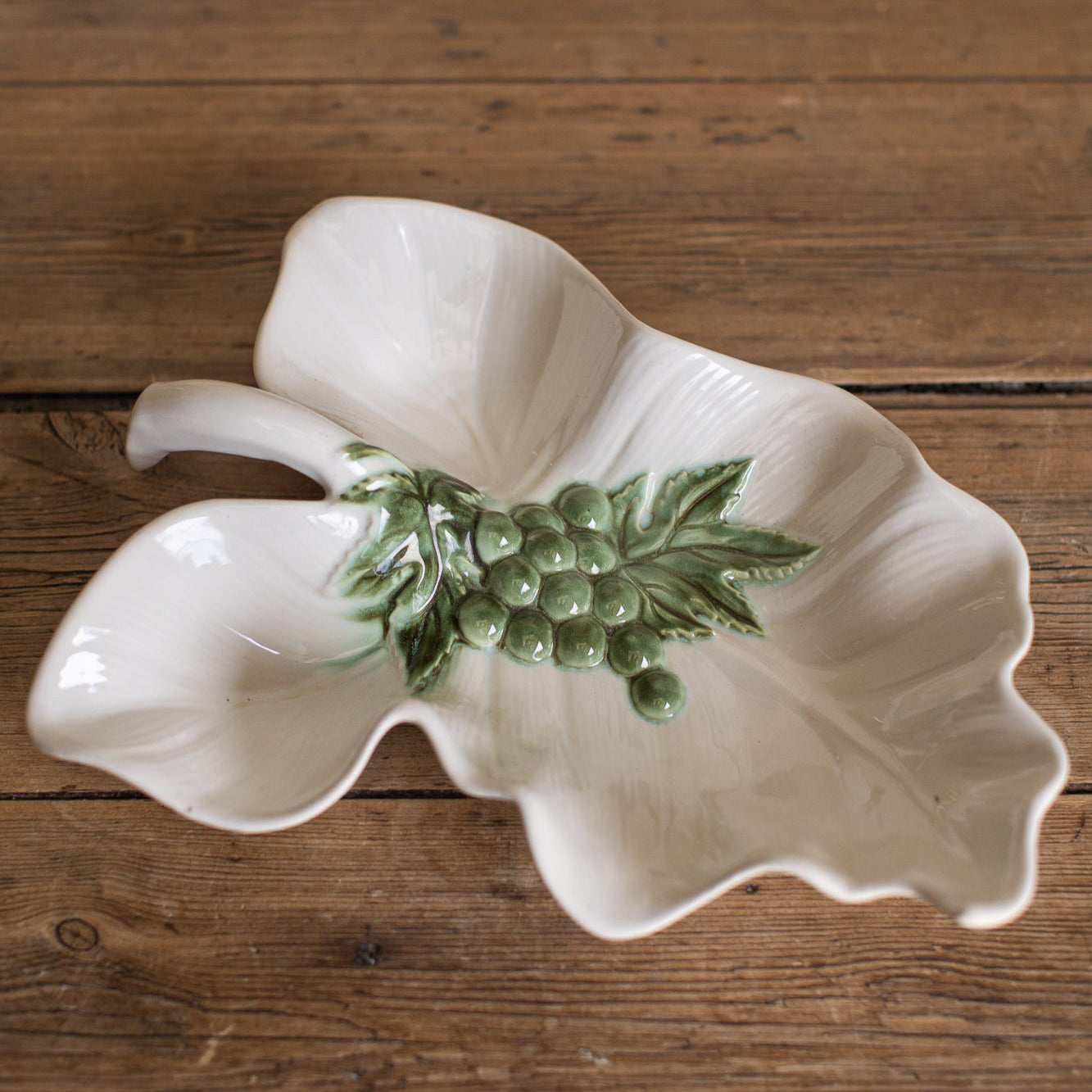 Vintage Grapevine Leaf Dish