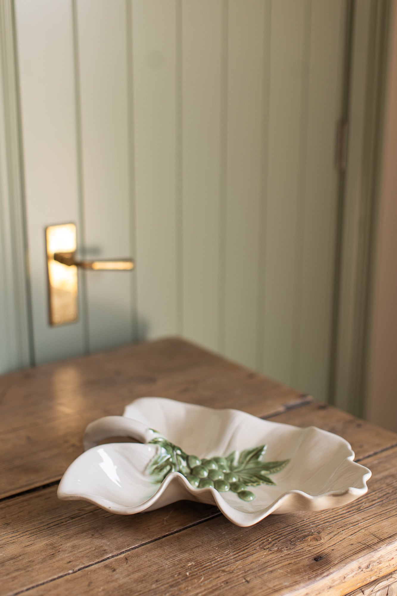 Vintage Grapevine Leaf Dish