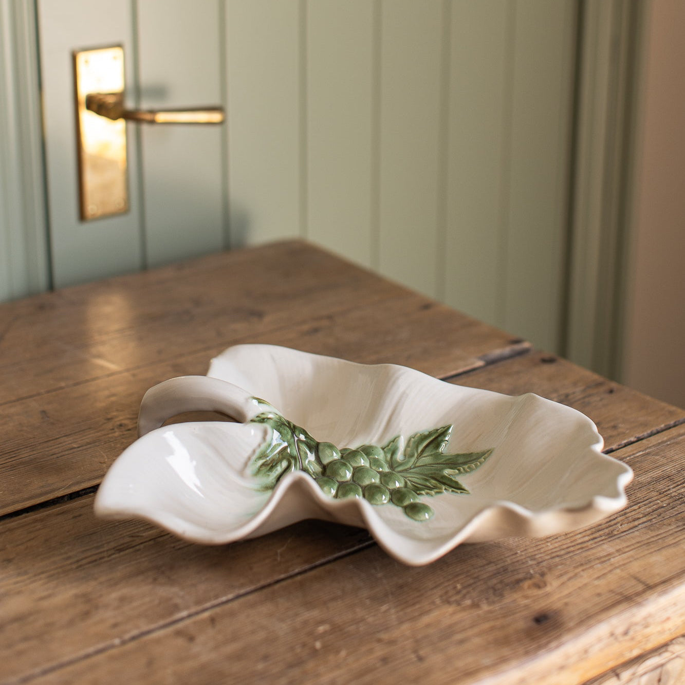 Vintage Grapevine Leaf Dish