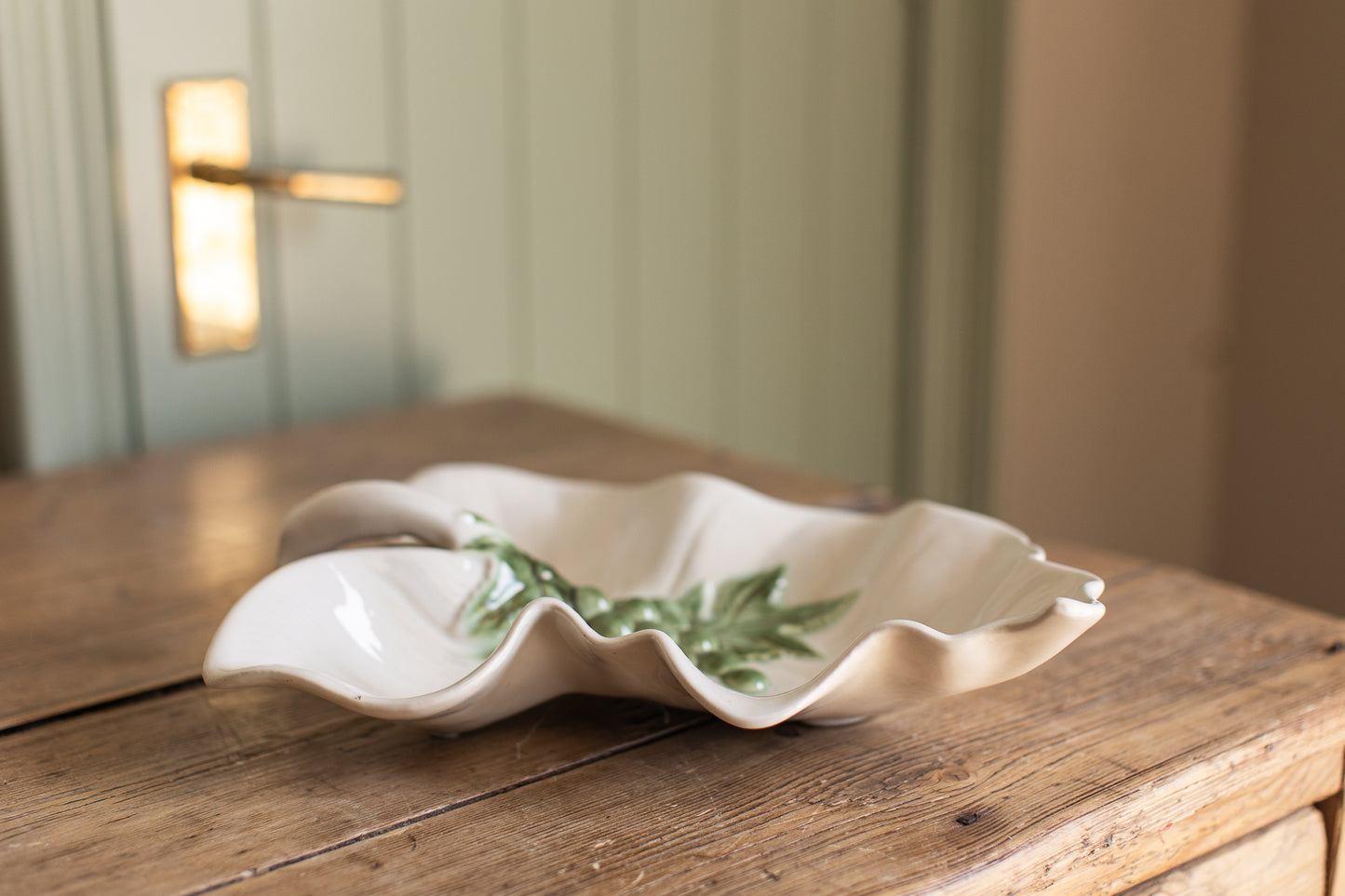 Vintage Grapevine Leaf Dish