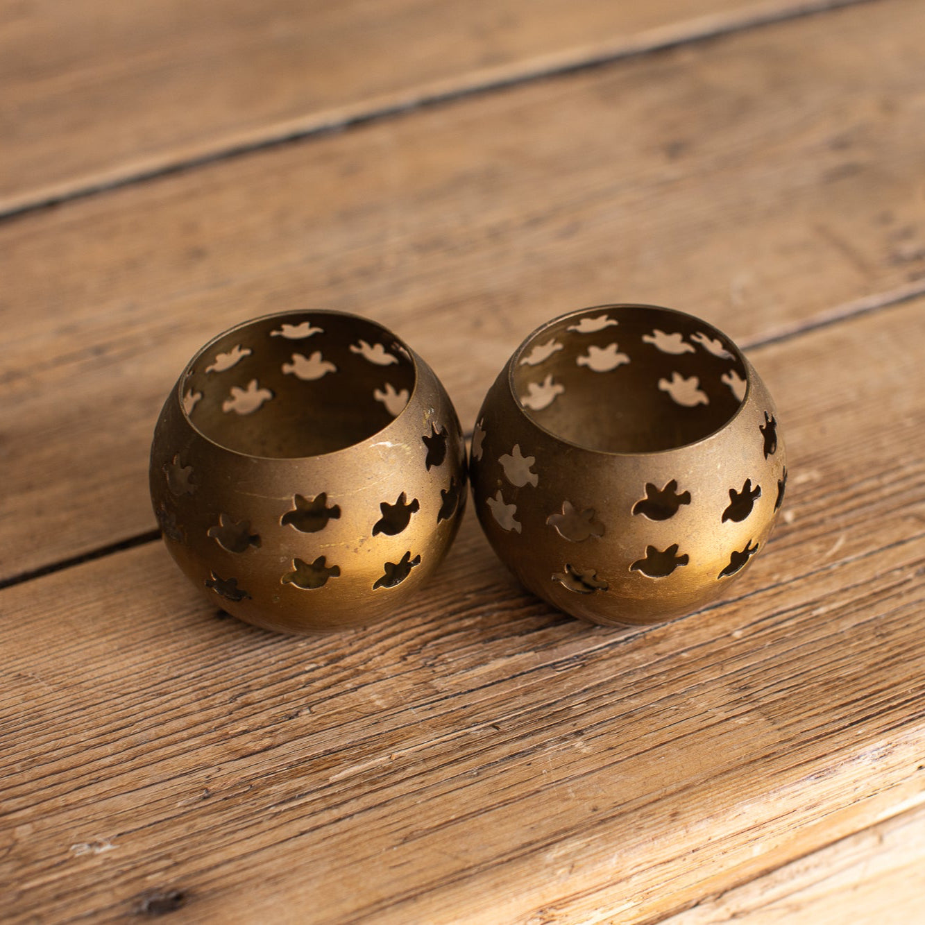 Vintage Brass Tealight Holders