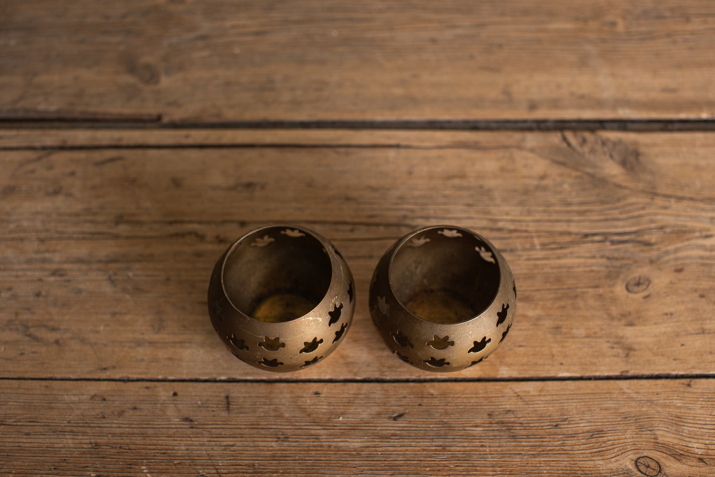 Vintage Brass Tealight Holders