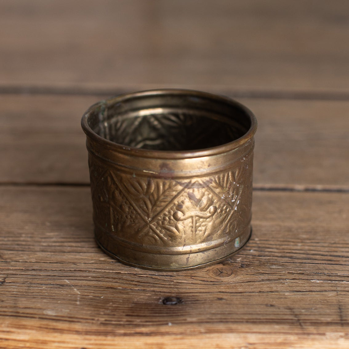 Vintage Etched Brass Catchall